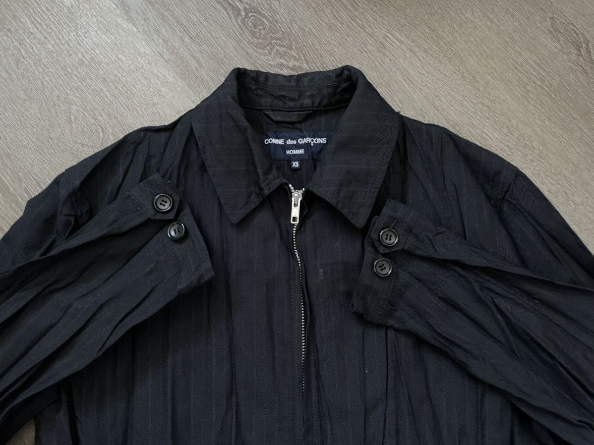 Comme des Garcons Homme AW11 Comme Des Garcons Homme Wrinkled-Process Stripe Jacket Size US XS / EU 42 / 0 - 2 Thumbnail