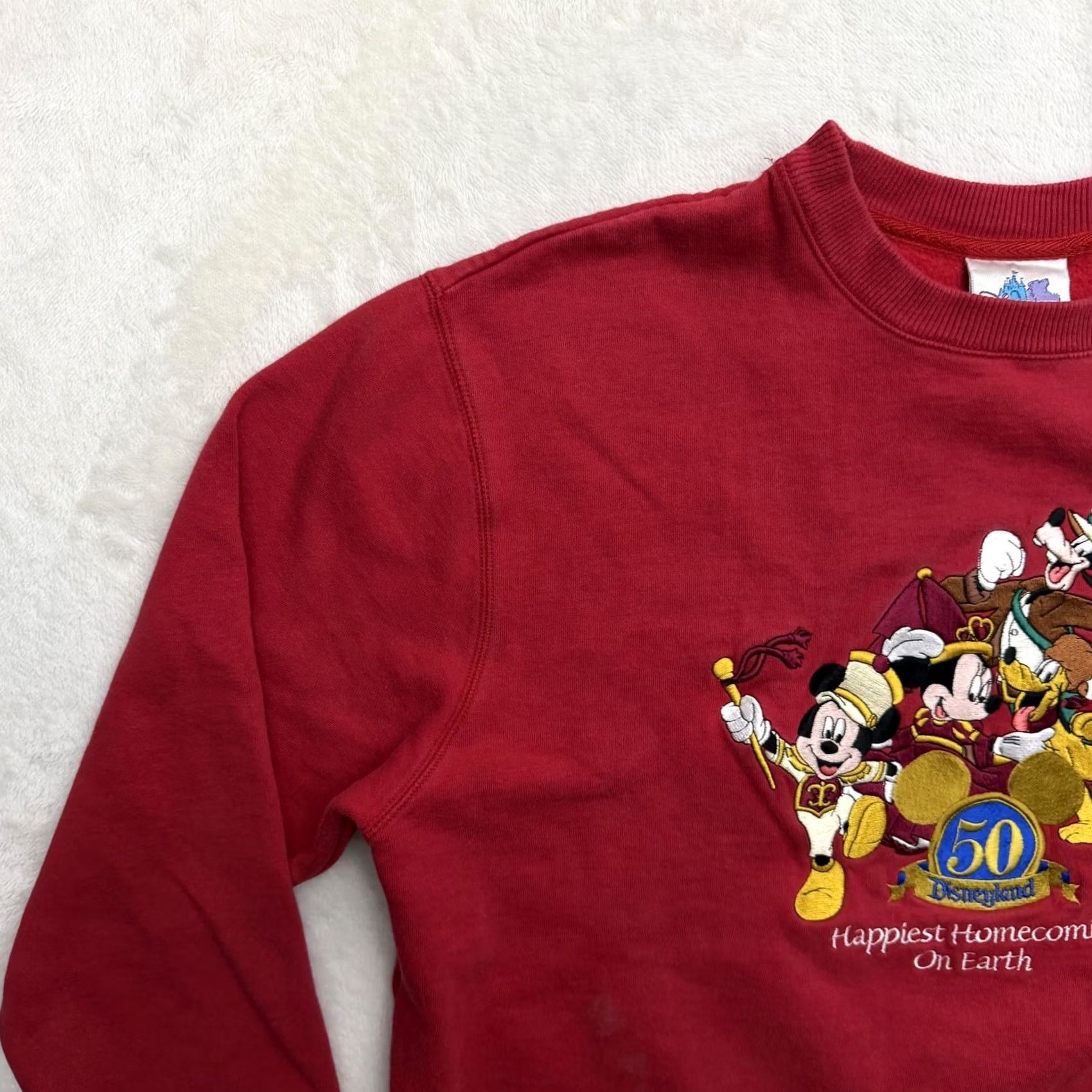 Vintage VINTAGE Disneyland Resort Sweatshirt Mens Large Red 50th Fleece Homecoming Size L / US 10 / IT 46 - 6 Thumbnail