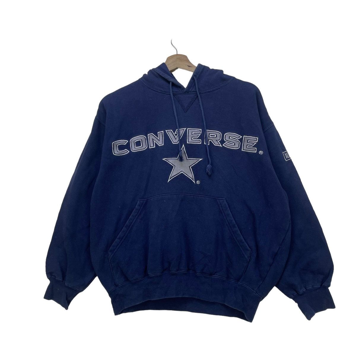 Vintage Spellout Converse Embroidery Hooded Outerwear