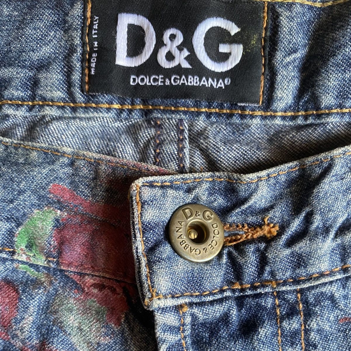 Dolce & Gabbana D&G painted floral and applique patchwork Size US 33 - 10 Thumbnail