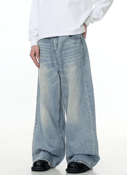 Japanese Brand × Jean American retro washed all-match loose casual cleanfit jeans Size US 34 / EU 50 - 4 Thumbnail