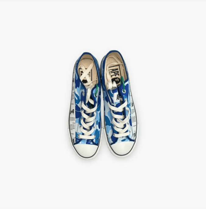 Bape A Bathing Ape ABC Camo Canvas Sneaker Blue Size US 9.5 / EU 42-43 - 3 Thumbnail