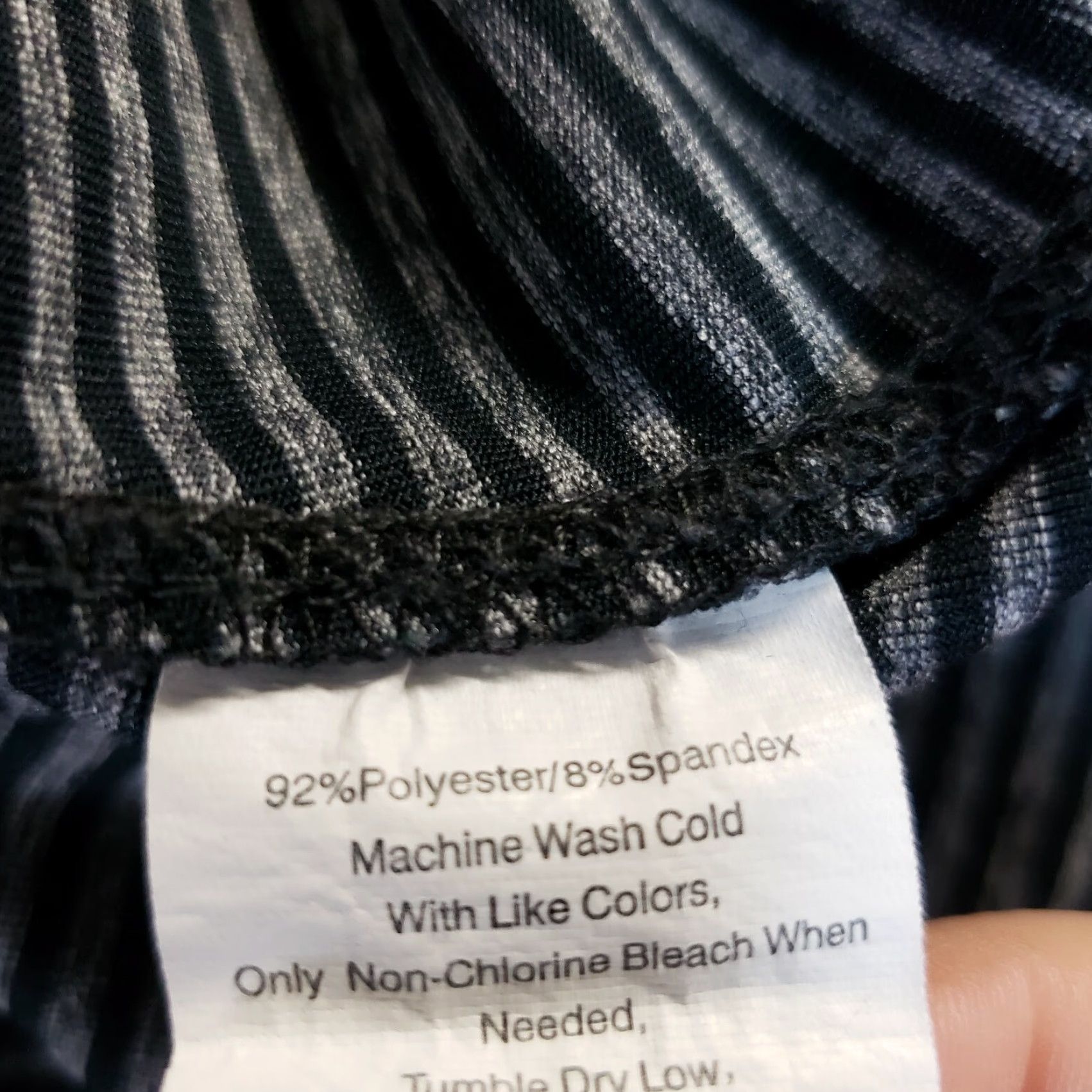 Vintage Tranquility Skirt S Black Gray Stripes Pull On Womens Short A-Line Casual Vintage: No Size 28" / US 6 / IT 42 - 3 Thumbnail