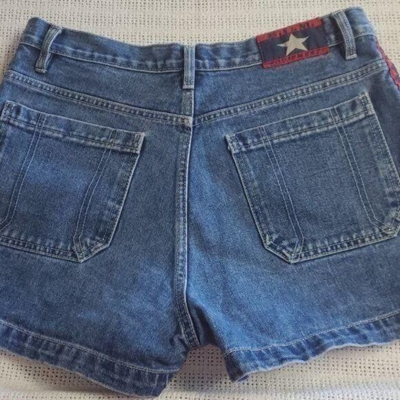 Designer B.U.M. Equipment Embellished High Rise Zippered Sz. 13/14 Bl Size 32" / US 10 / IT 46 - 8 Thumbnail