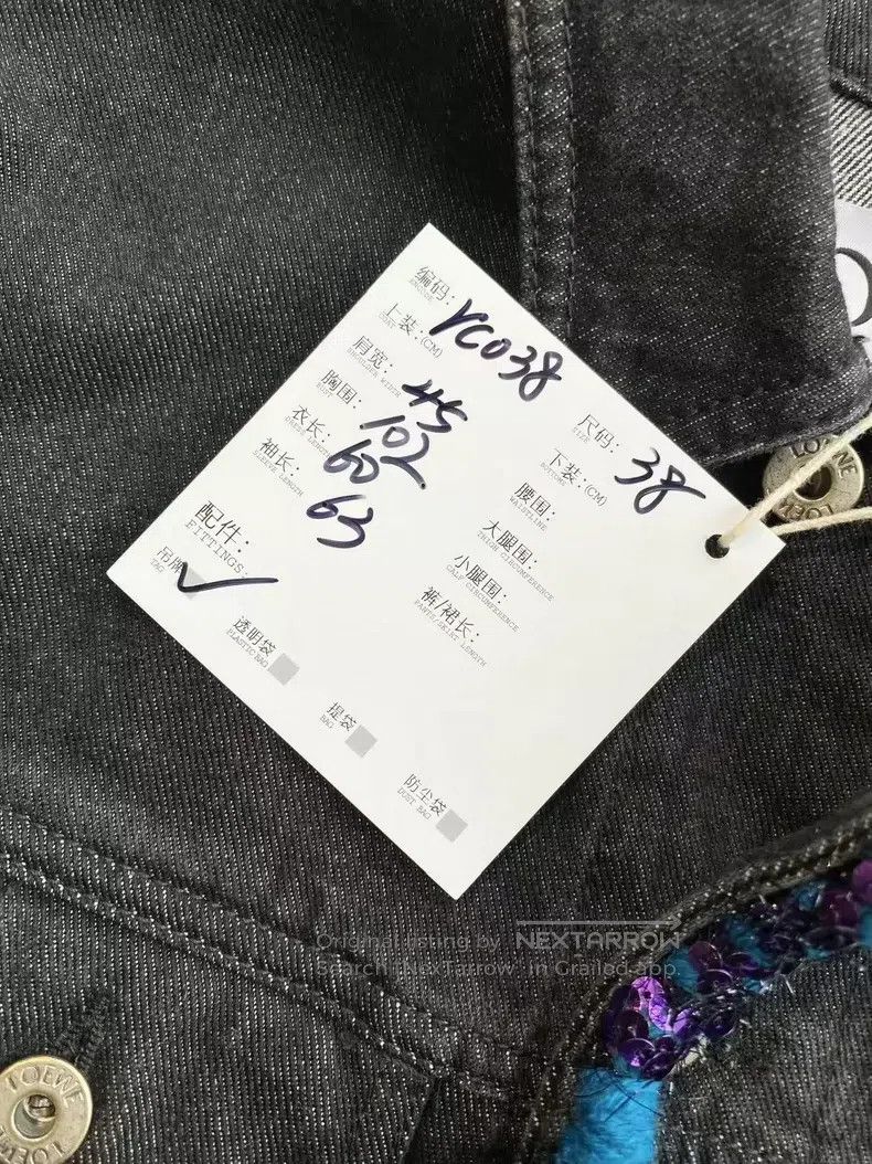 Loewe Loewe Cotton Logo Embroidered Denim Jacket Size XS / US 0-2 / IT 36-38 - 7 Thumbnail