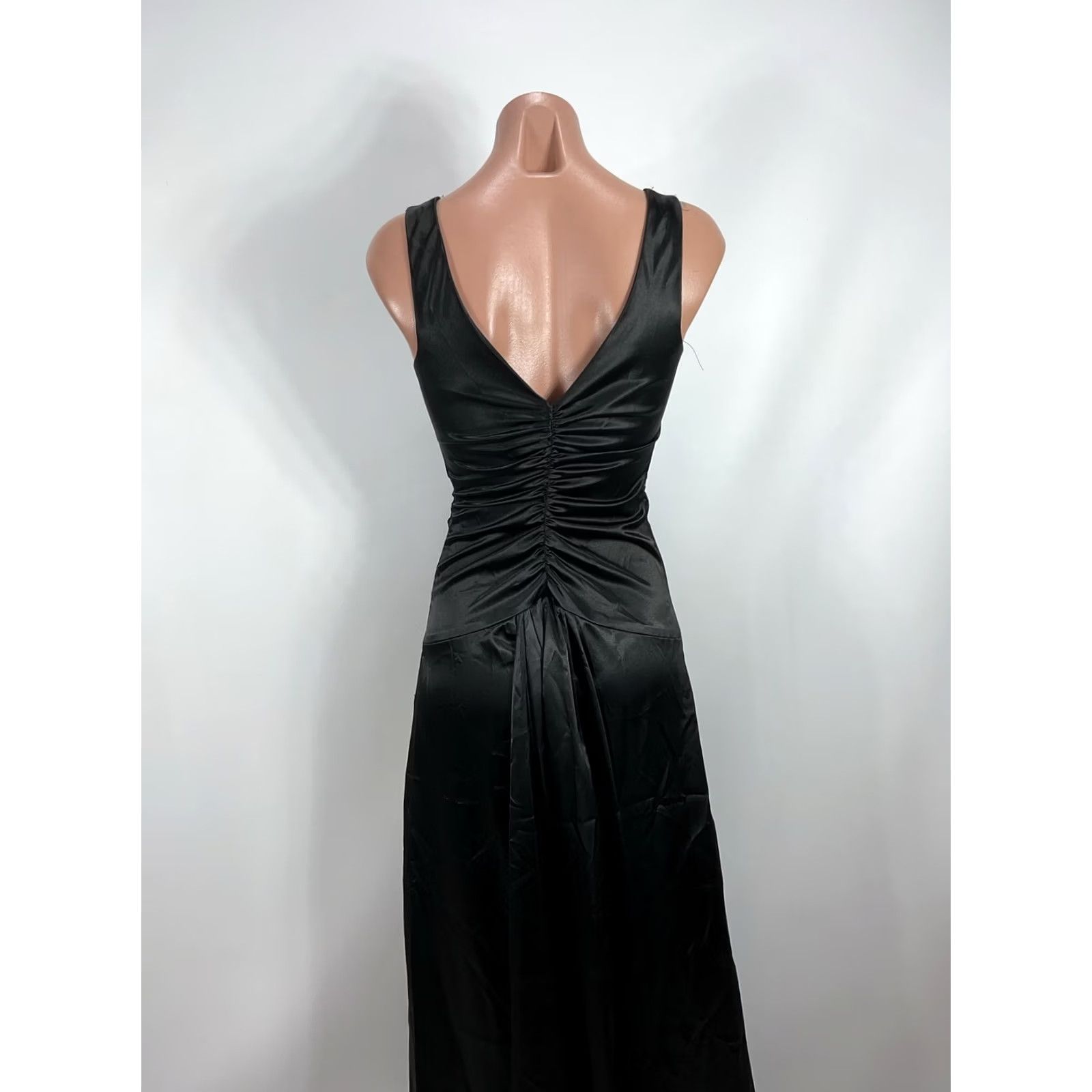 Jessica McClintock VTG Jessica McClintock Gown Ball Gown Satin Black 2 80s Evening Prom LBD Womens Size XS / US 0-2 / IT 36-38 - 7 Thumbnail
