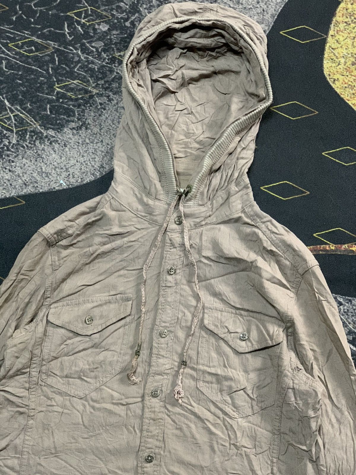 If Six Was Nine × Le Grande Bleu (L.G.B.) 💥ARCHIVE💥Y2k G.O.A Button Up Shirt With Hooded Size US M / EU 48-50 / 2 - 3 Thumbnail