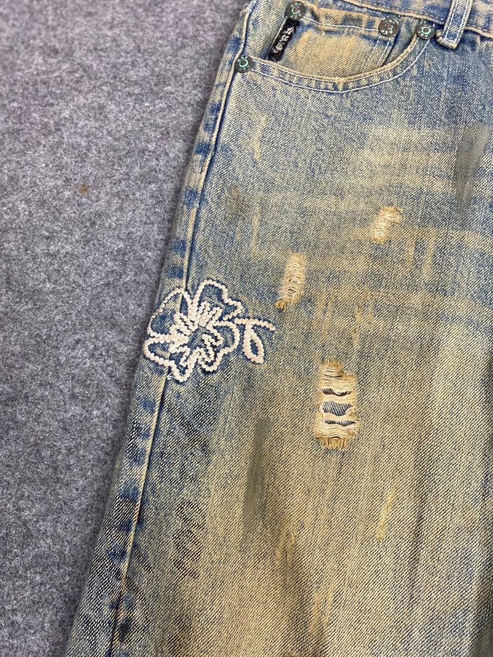 American Apparel america and first distressed denim nice design Size US 34 / EU 50 - 11 Thumbnail
