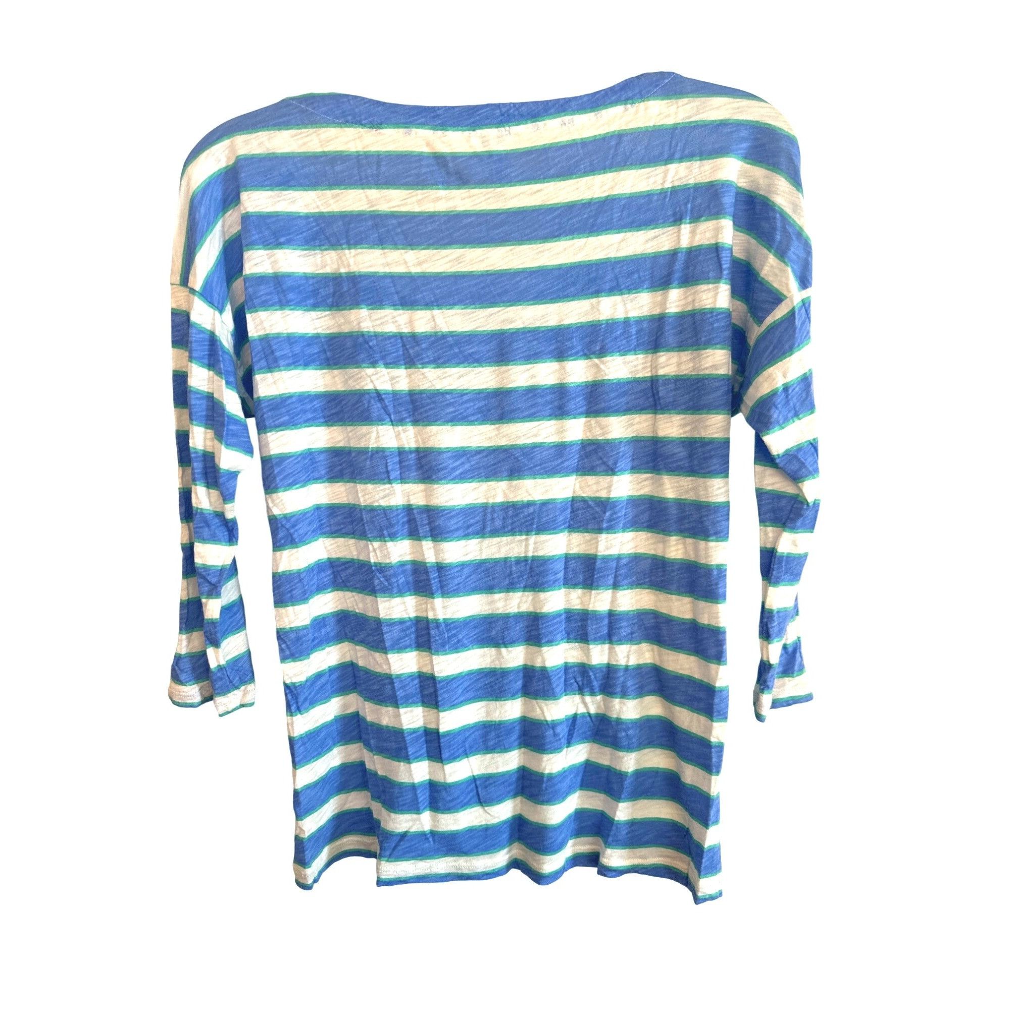 Splendid Splendid Cotton Modal Blend Striped Print Lightweight Blouse Size S / US 4 / IT 40 - 2 Thumbnail