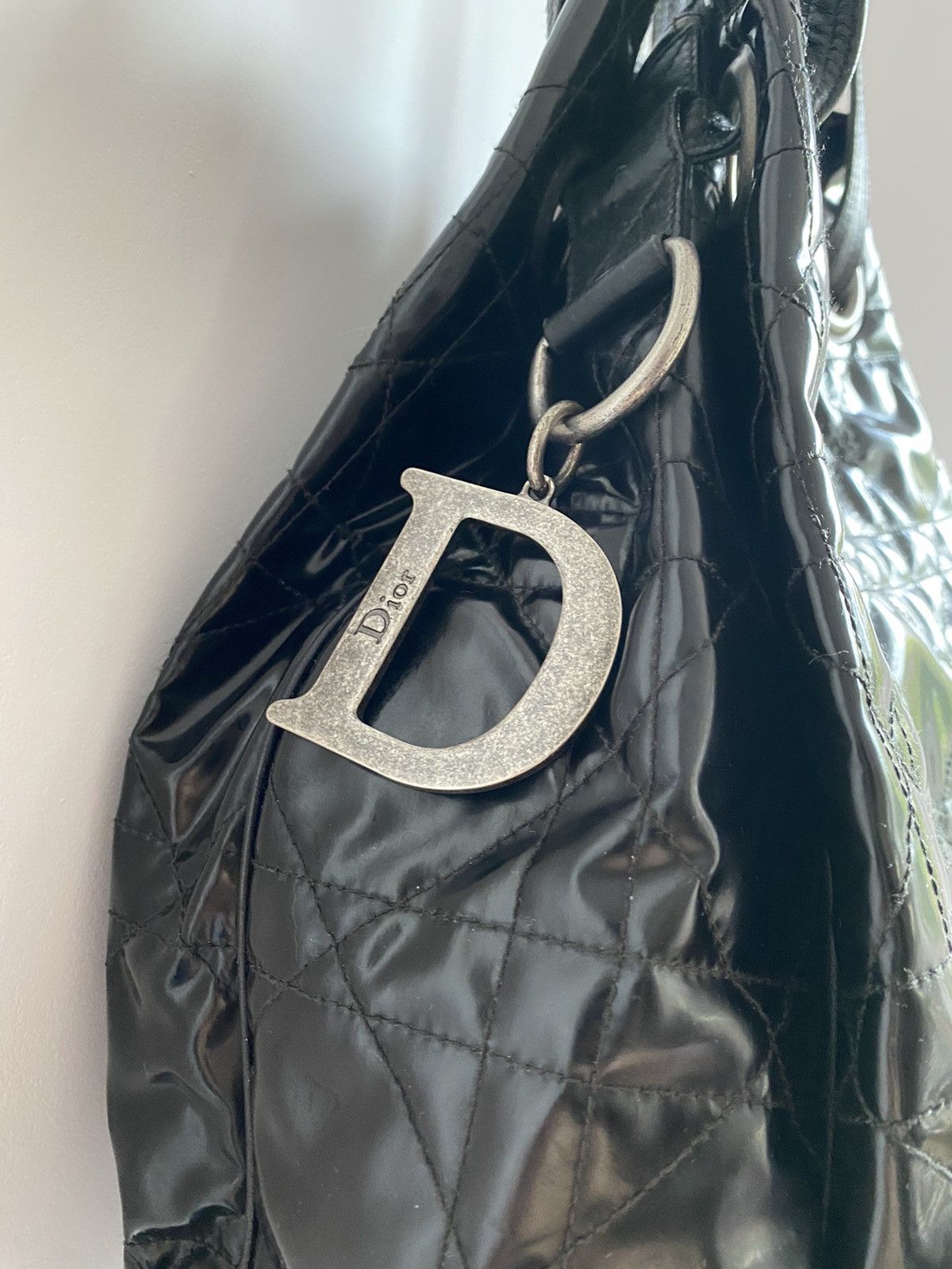 Dior × Vintage RARE‼️ AUTHENTIC DIOR CANNAGE QUILTED LAMBSKIN BUCKET BAG Size ONE SIZE - 3 Thumbnail
