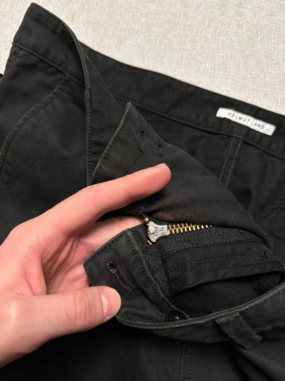 Helmut Lang Helmut Lang Black Side Adjuster Trousers Raw Hem Pants Size US 34 / EU 50 - 15 Thumbnail