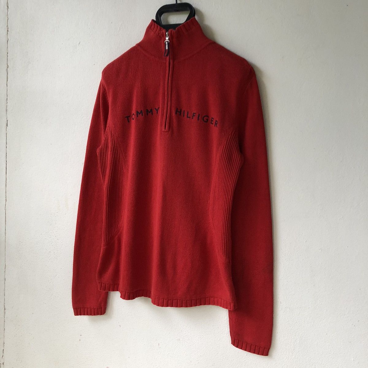 Tommy Hilfiger Vintage TOMMY HILFIGER half zip Knit Sweater Size US M / EU 48-50 / 2 - 2 Thumbnail