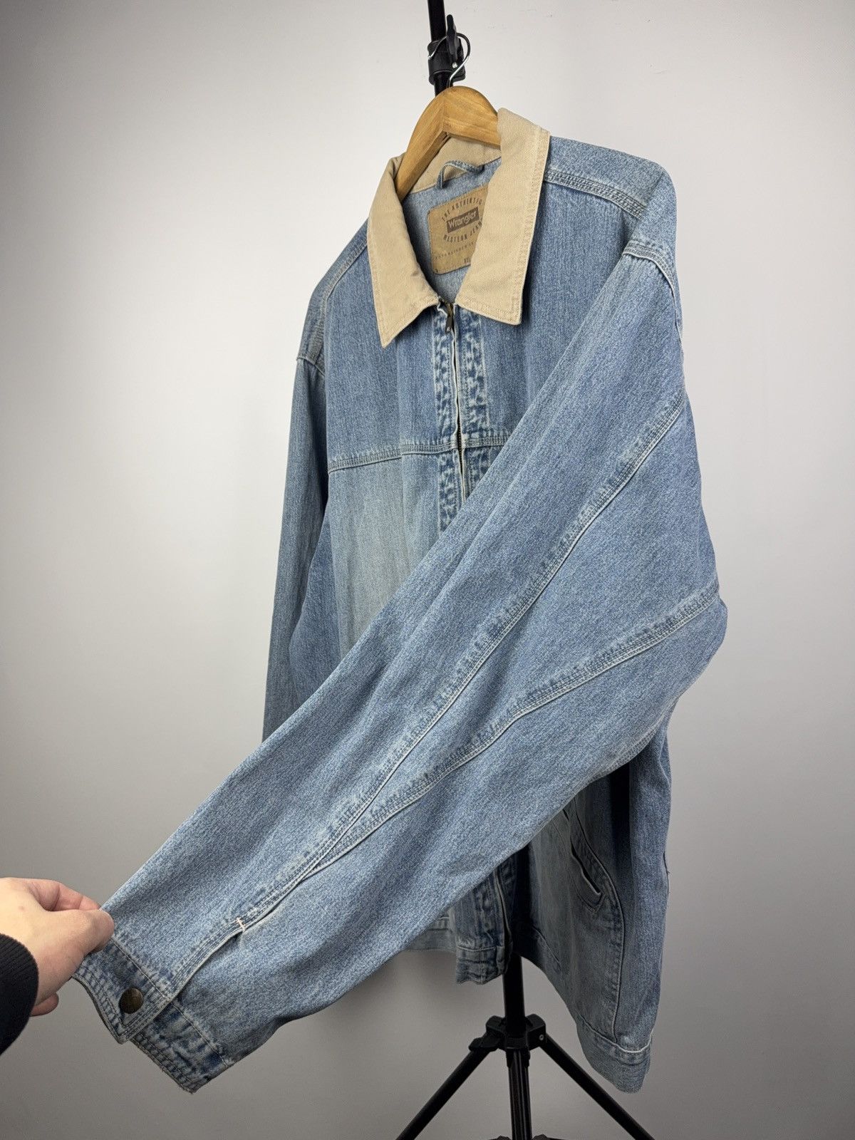 Wrangler Vintage Retro 90s Wrangler Western Cowboy Denim Work Jacket Size US XXL / EU 58 / 5 - 7 Thumbnail