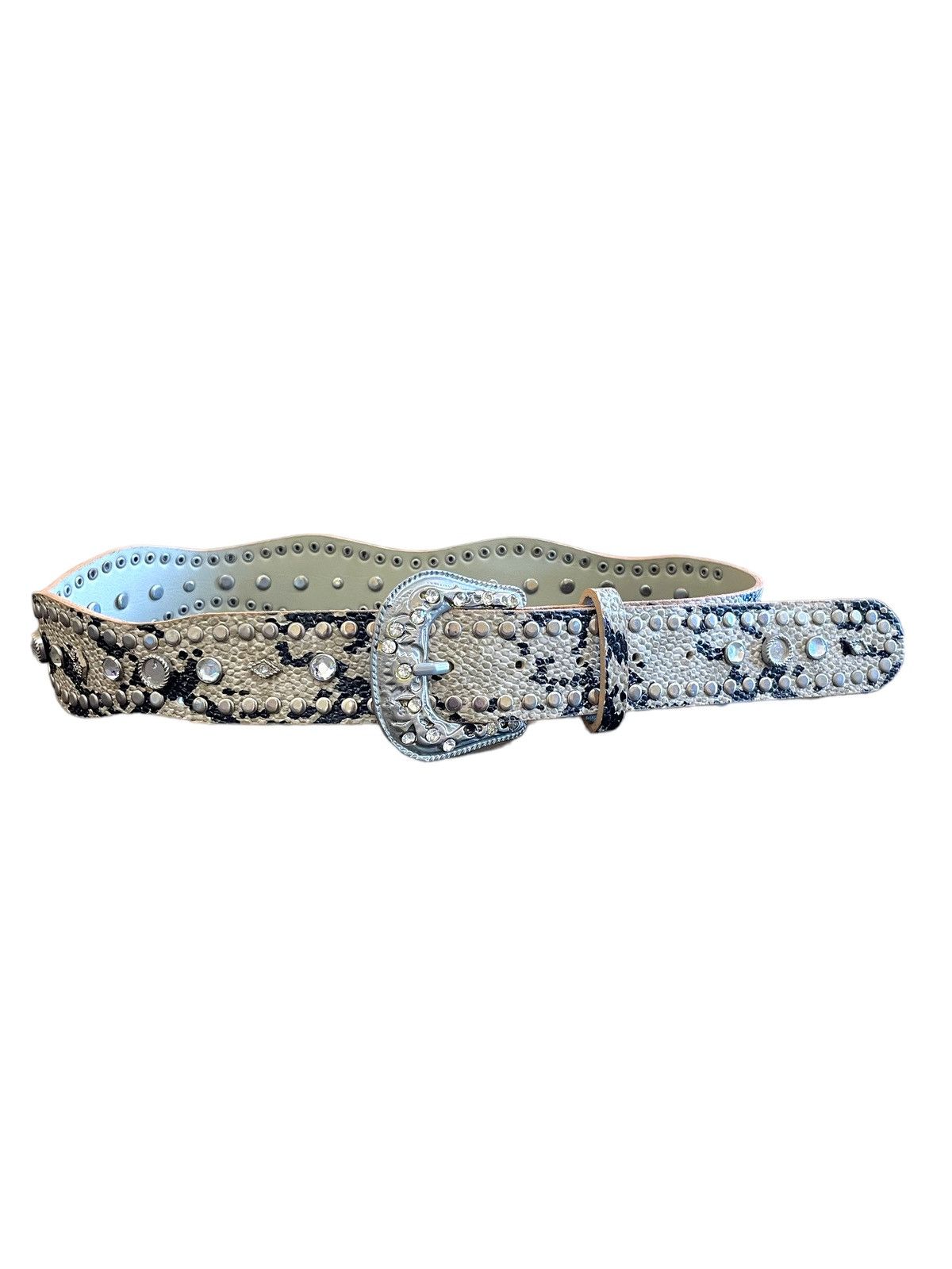 Hysteric Glamour × Tornado Mart Vintage Hysteric Style Studded Rhinestones Snake Skin Belt Size ONE SIZE - 5 Thumbnail