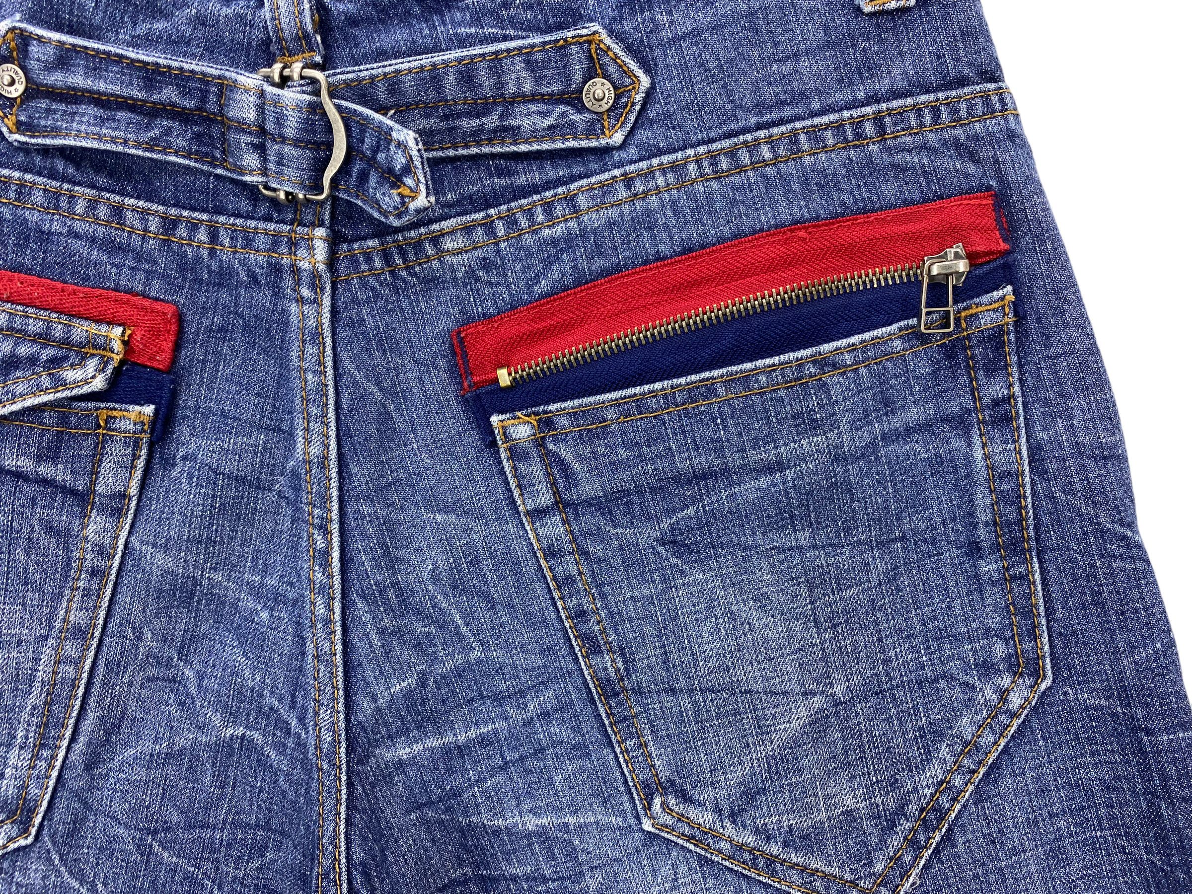 Japanese Brand Nylaus Distressed Buckle Back Denim Goth Punk Jeans Size US 31 - 10 Thumbnail