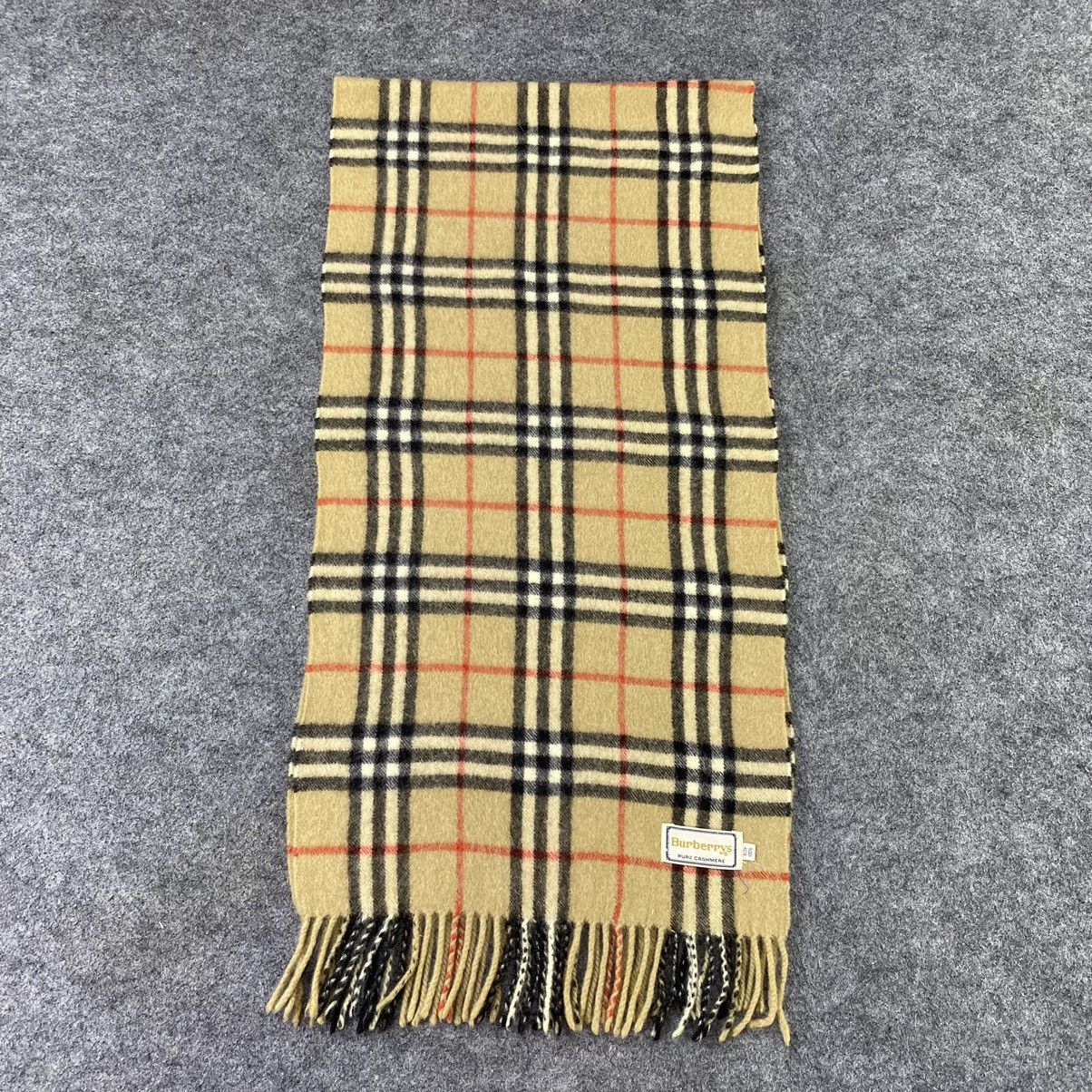 Burberry × Vintage Burberry Cashmere Scarf / Muffler / Neckwear-K016 Size ONE SIZE - 3 Thumbnail
