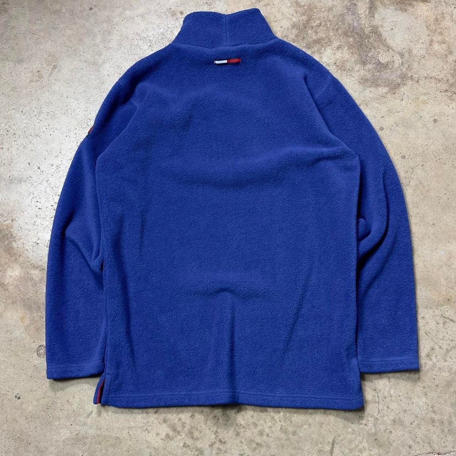 Tommy Hilfiger × Vintage Tommy Hilfiger Blue Varsity Style Fleece Sweatshirt Size M / US 6-8 / IT 42-44 - 2 Thumbnail