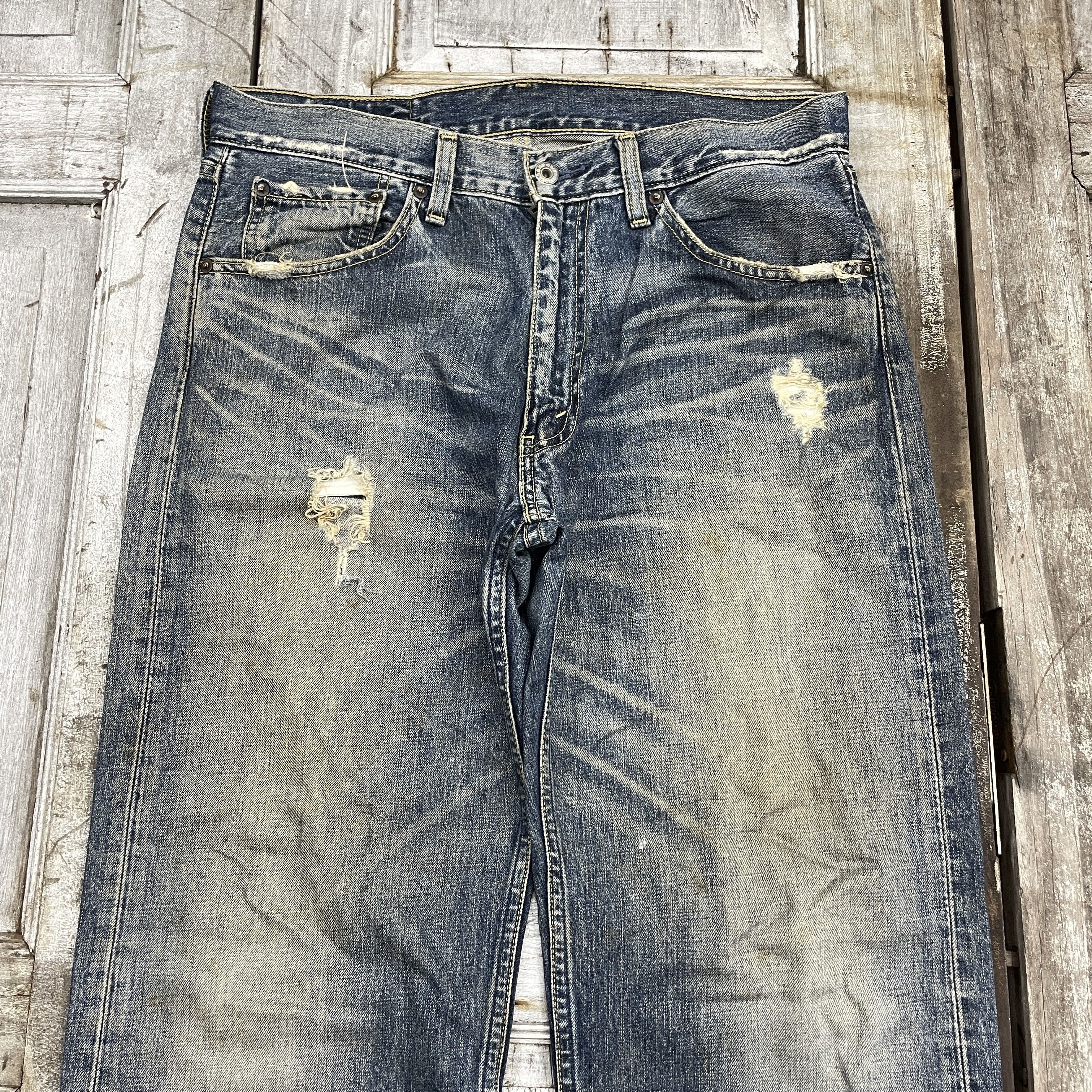 Levi's × Vintage Vintage Levi's 503 Faded Distressed Jeans-WC314 Size US 34 / EU 50 - 4 Thumbnail