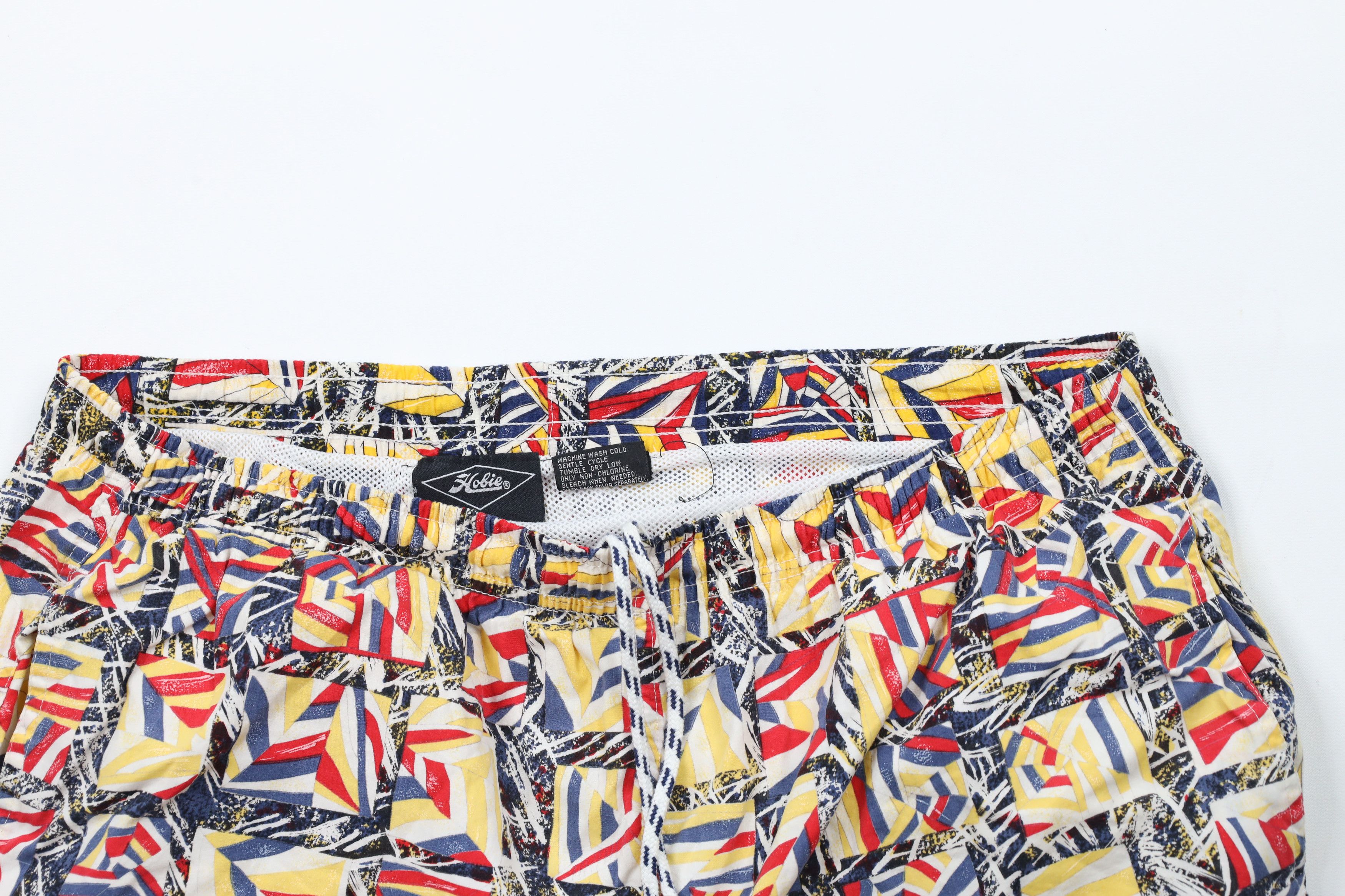 Vintage Vintage 90s Hobie Spell Abstract Sailing Flags Lined Shorts Size US 32 / EU 48 - 2 Thumbnail