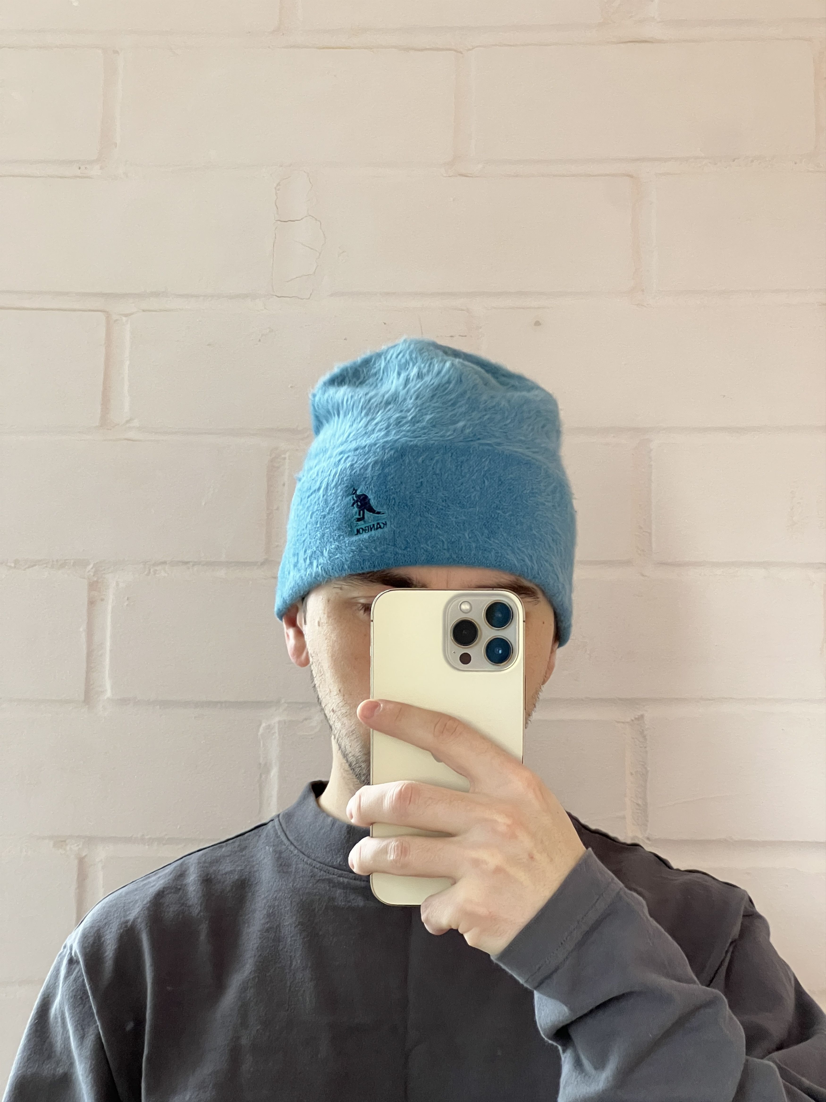 Kangol Vintage y2k Kangol Angora Mohair Blue Fuzzy Beanie Hat Size ONE SIZE - 2 Thumbnail