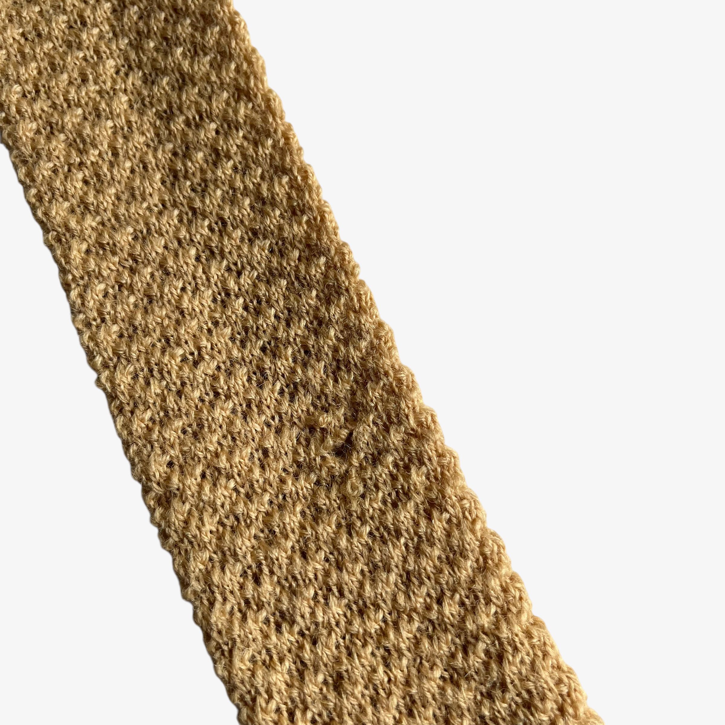 Pendleton Vintage 80s Pendleton Beige Pure Virgin Wool Knitted Tie Size ONE SIZE - 3 Thumbnail