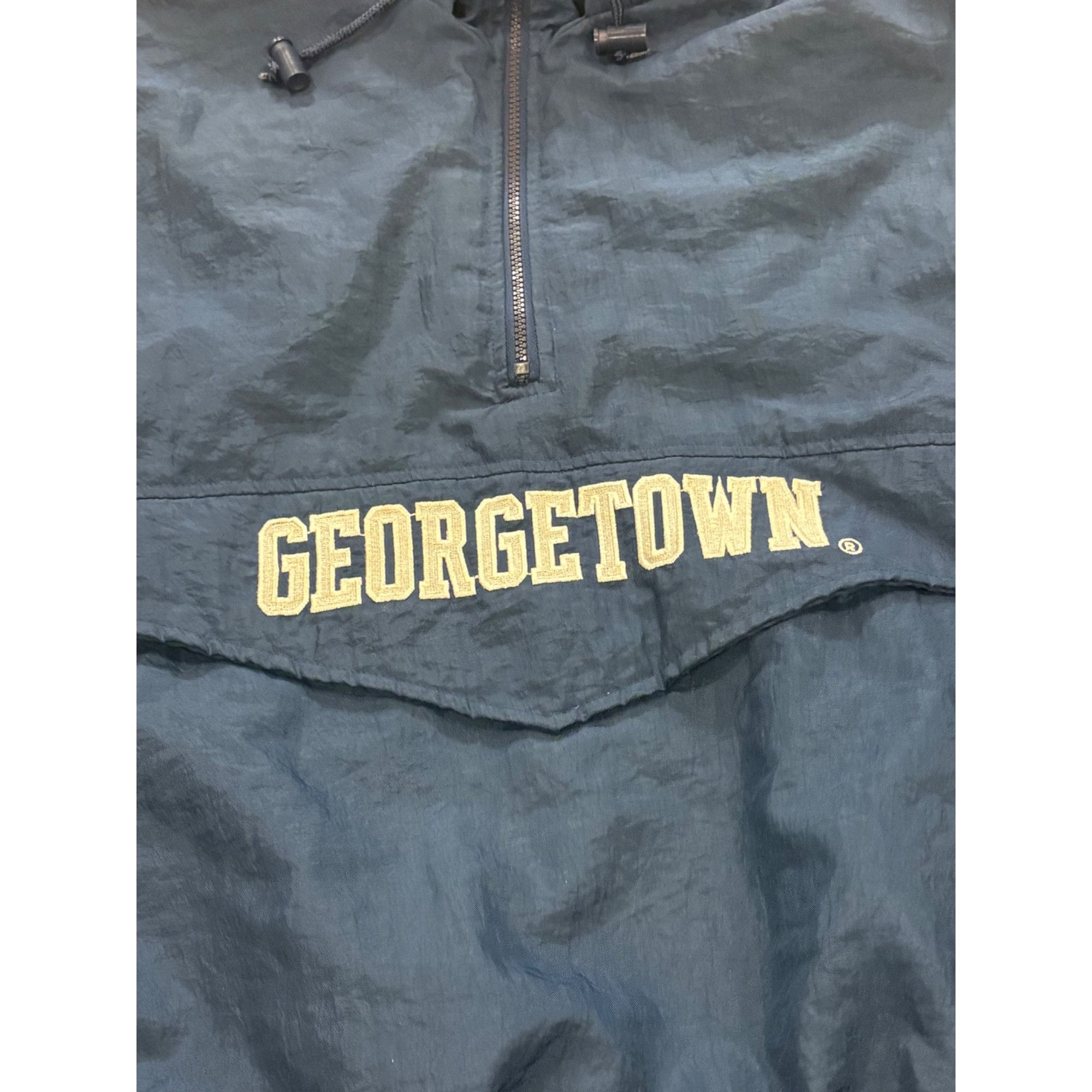 Starter Vintage 90's Starter Georgetown Hoyas 1/4 Zip Pullover Hoode Size US XL / EU 56 / 4 - 5 Thumbnail