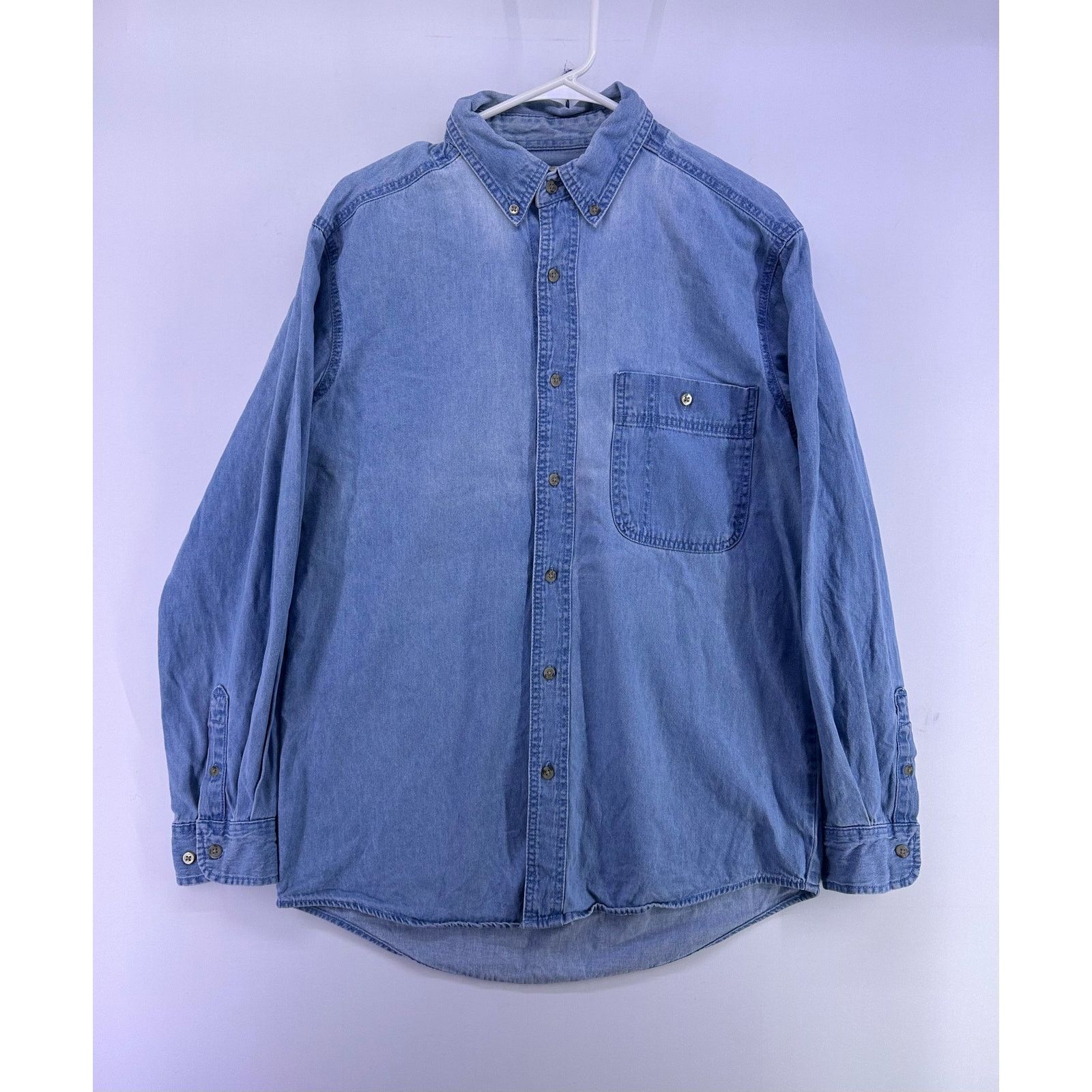 Wrangler Wrangler Rugged Wear Demin Long Sleeve Shirt Size Medium Size US M / EU 48-50 / 2 - 1 Thumbnail