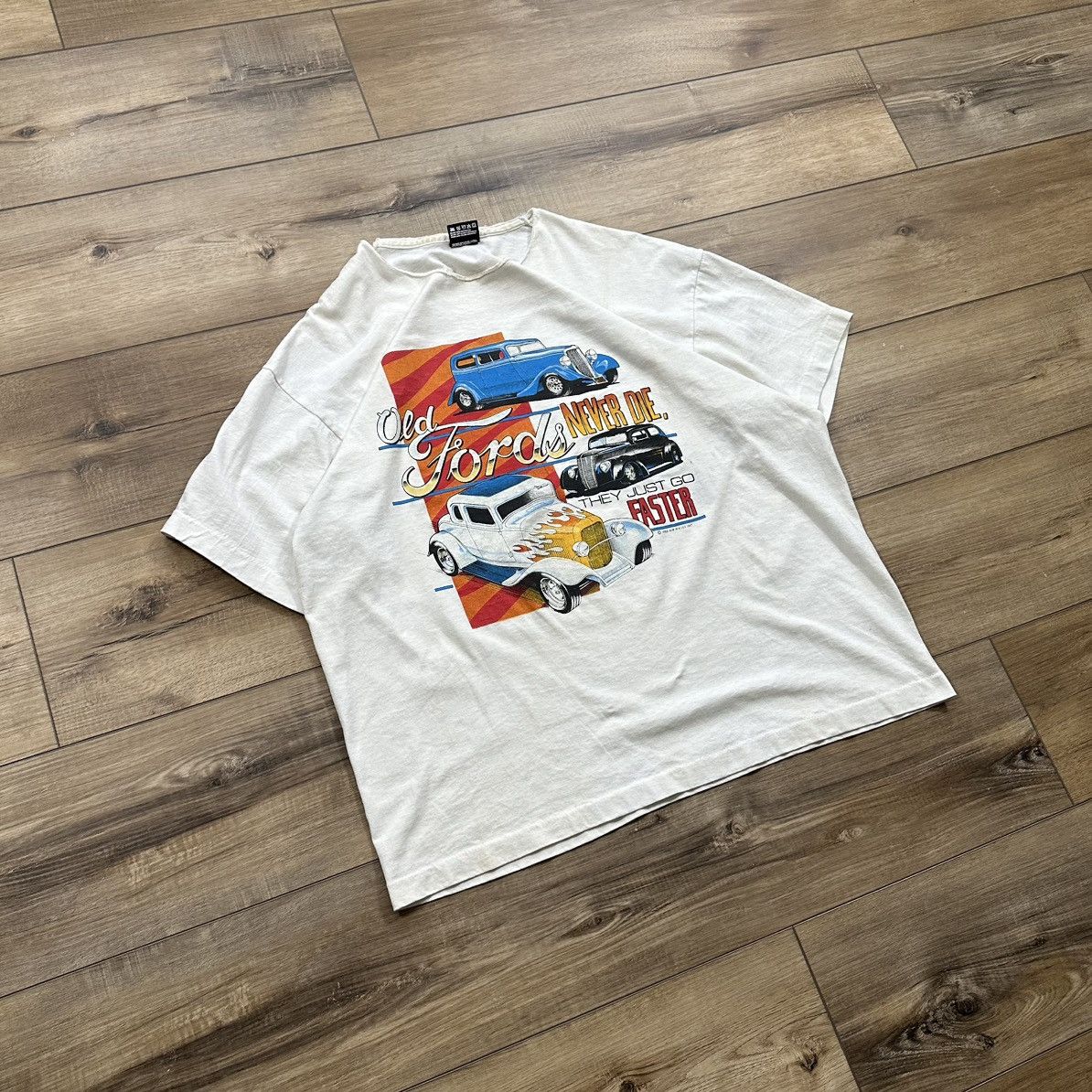 Fruit Of The Loom Vintage 1988 Ford Racing Single Stitch Graphic Tee Size US XL / EU 56 / 4 - 2 Thumbnail