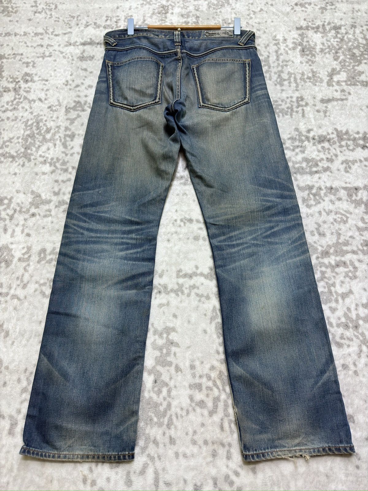 Vintage Vintage Archive Back Number Heavy Whisker Mud Wash Denim Size US 32 / EU 48 - 2 Thumbnail