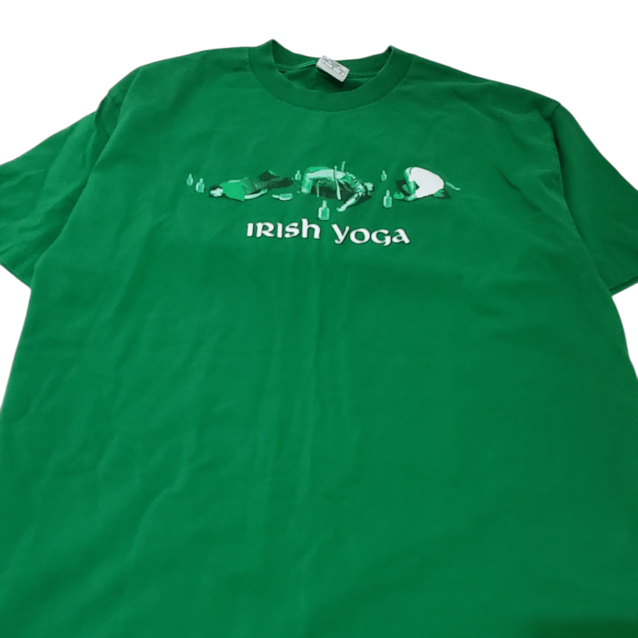 Vintage Drunk Irish Yoga T-Shirt Size US L / EU 52-54 / 3 - 2 Thumbnail