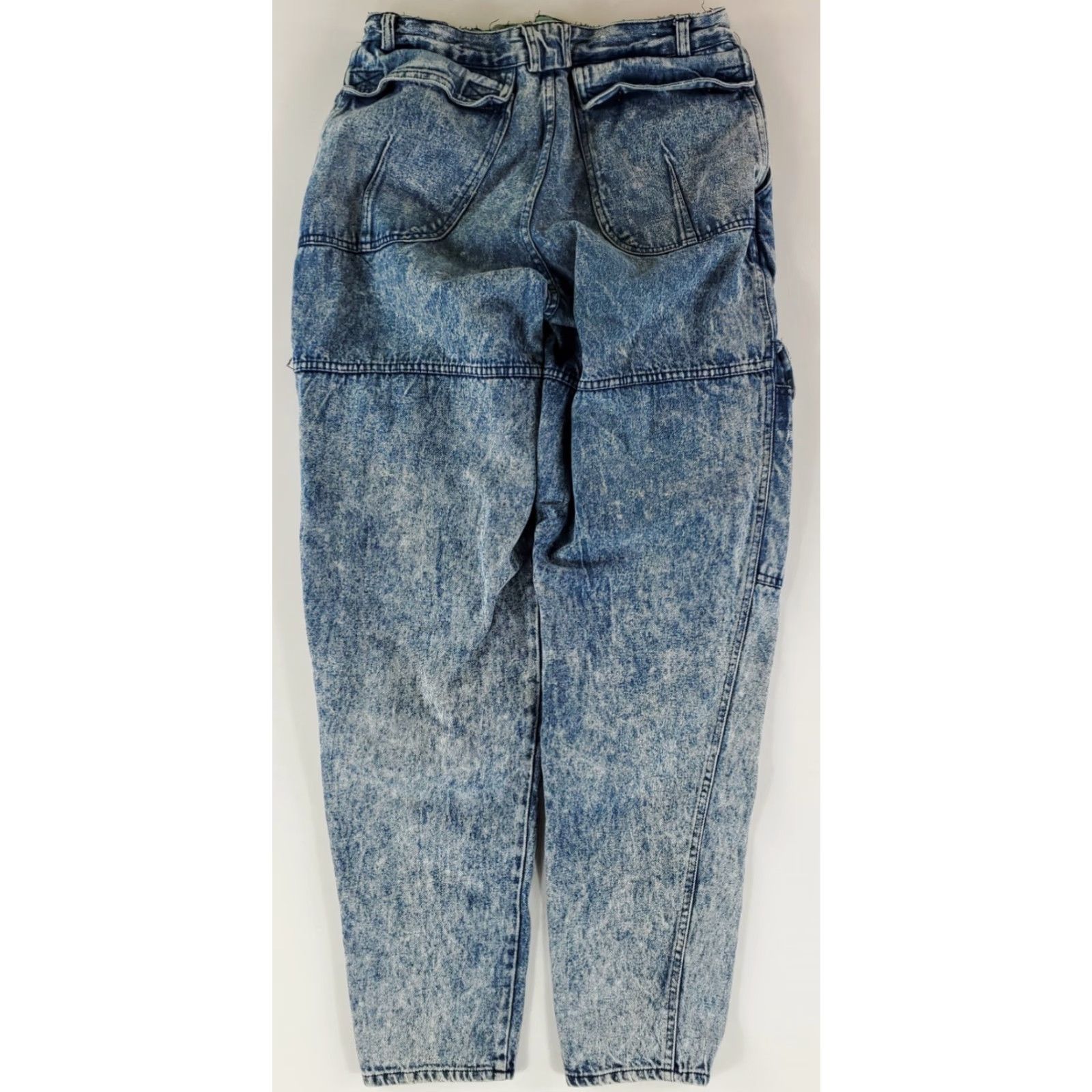 Bugle Boy VINTAGE Bugle Boy Jeans Cargo Acid Wash Mens 30 Long 33 Inseam Blue Wide-Leg 90s Mens Size US 30 / EU 46 - 6 Thumbnail