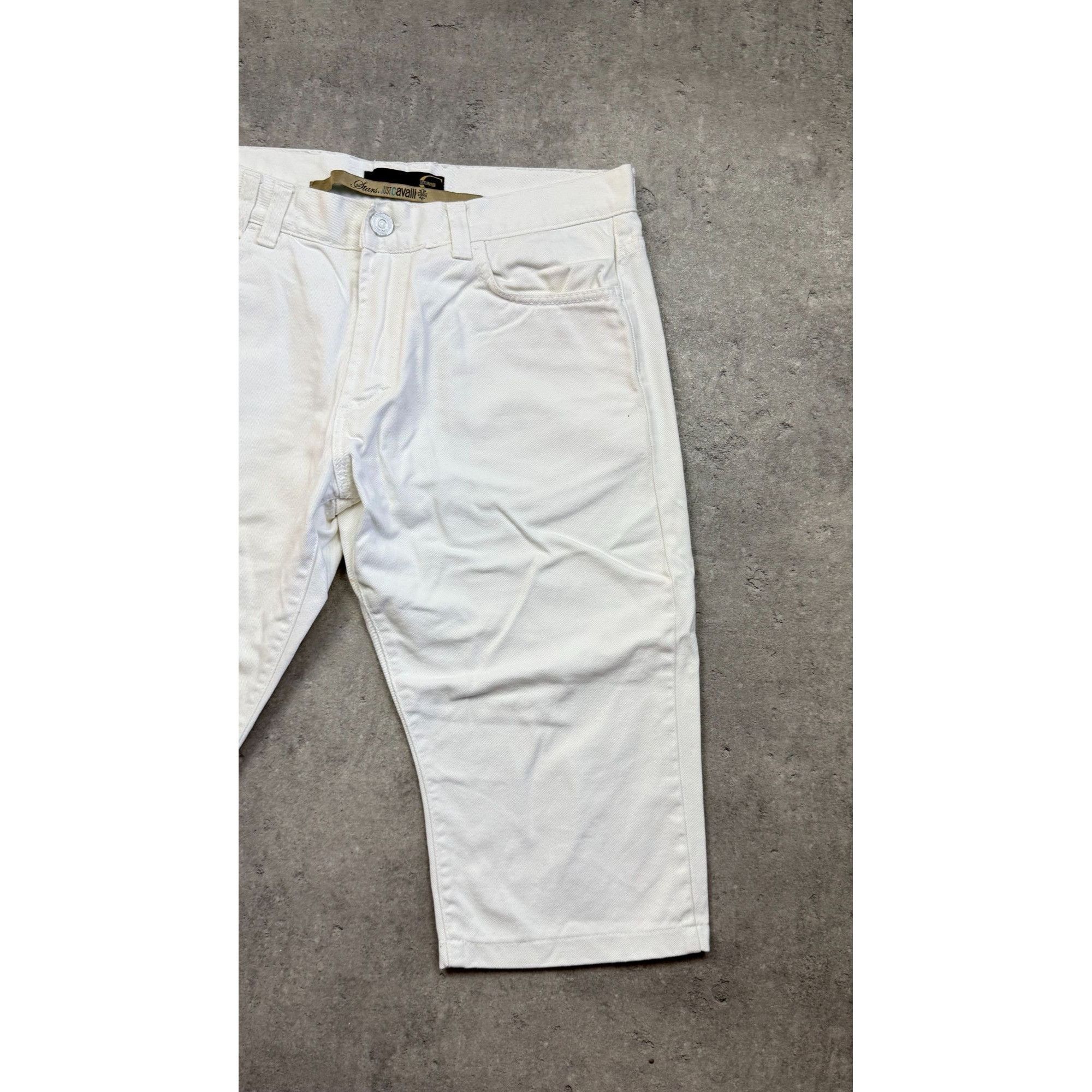 Just Cavalli Archive Just Cavalli White Denim Shorts – Ittierre Era Size US 34 / EU 50 - 10 Thumbnail