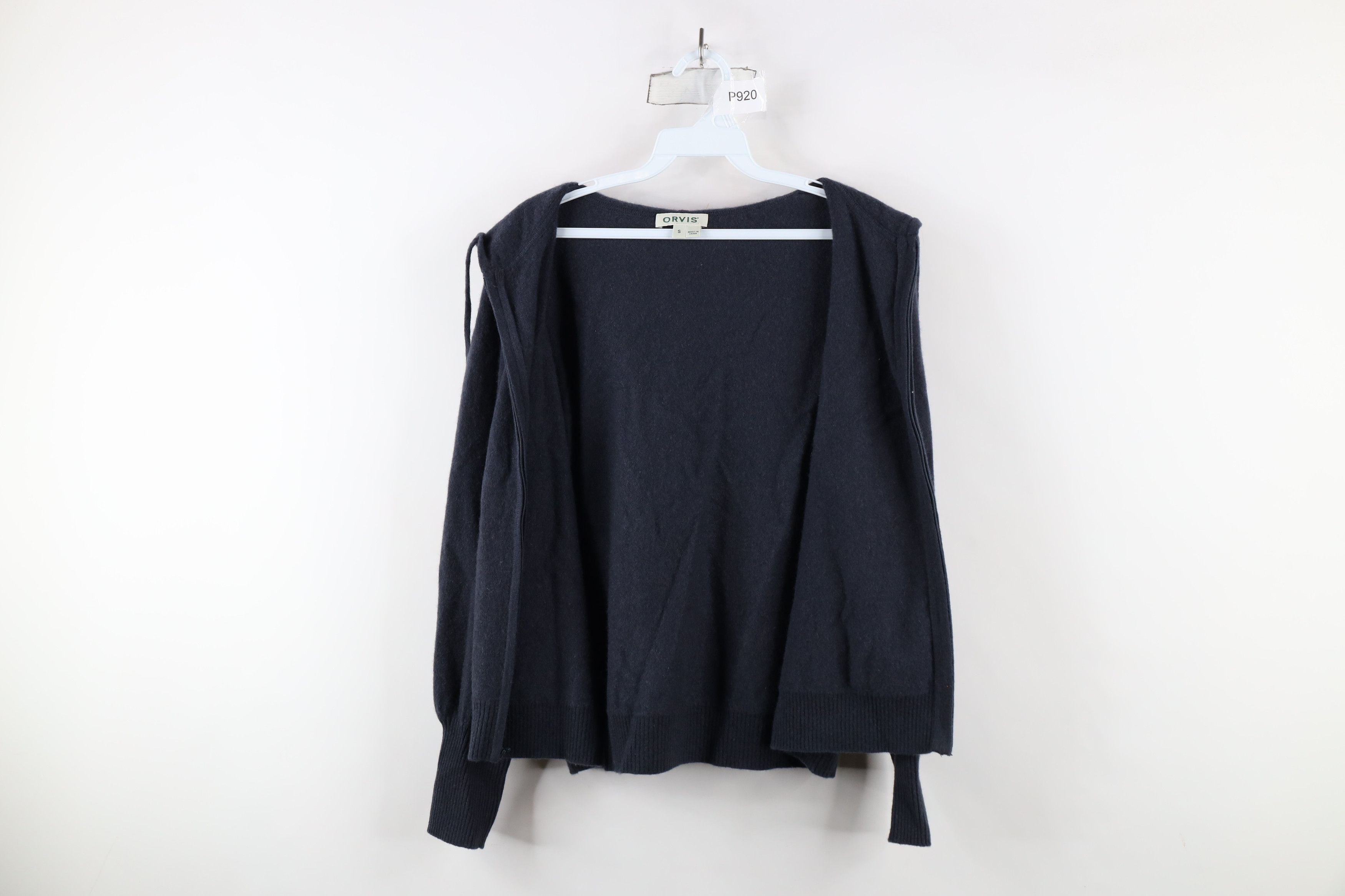 Orvis × Vintage Orvis Blank Soft Cashmere Knit Full Zip Hoodie Sweater Size S / US 4 / IT 40 - 6 Thumbnail