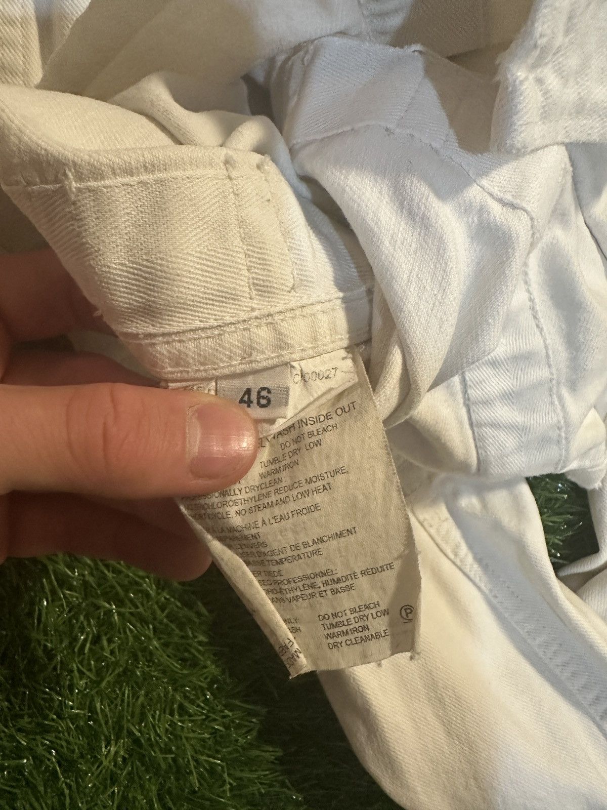 Helmut Lang Helmut lang ss 2004 white broken denim concealed jacket Size US M / EU 48-50 / 2 - 5 Thumbnail