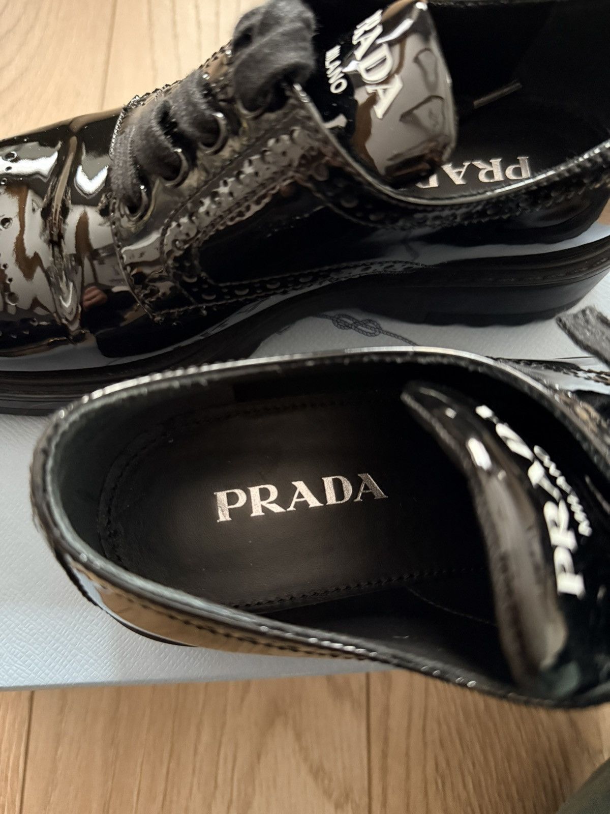 Prada Prada chocolate brushed leather loafers Size US 6 / IT 36 - 14 Thumbnail