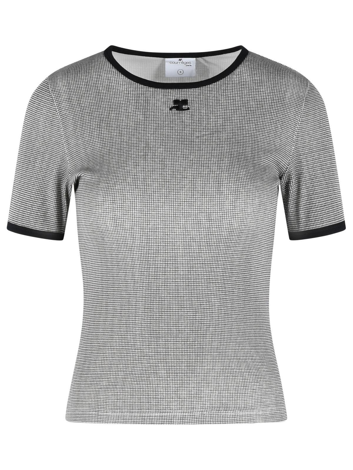 Courreges COURREGES Gray Cotton T-Shirt Size M / US 6-8 / IT 42-44 - 1 Thumbnail
