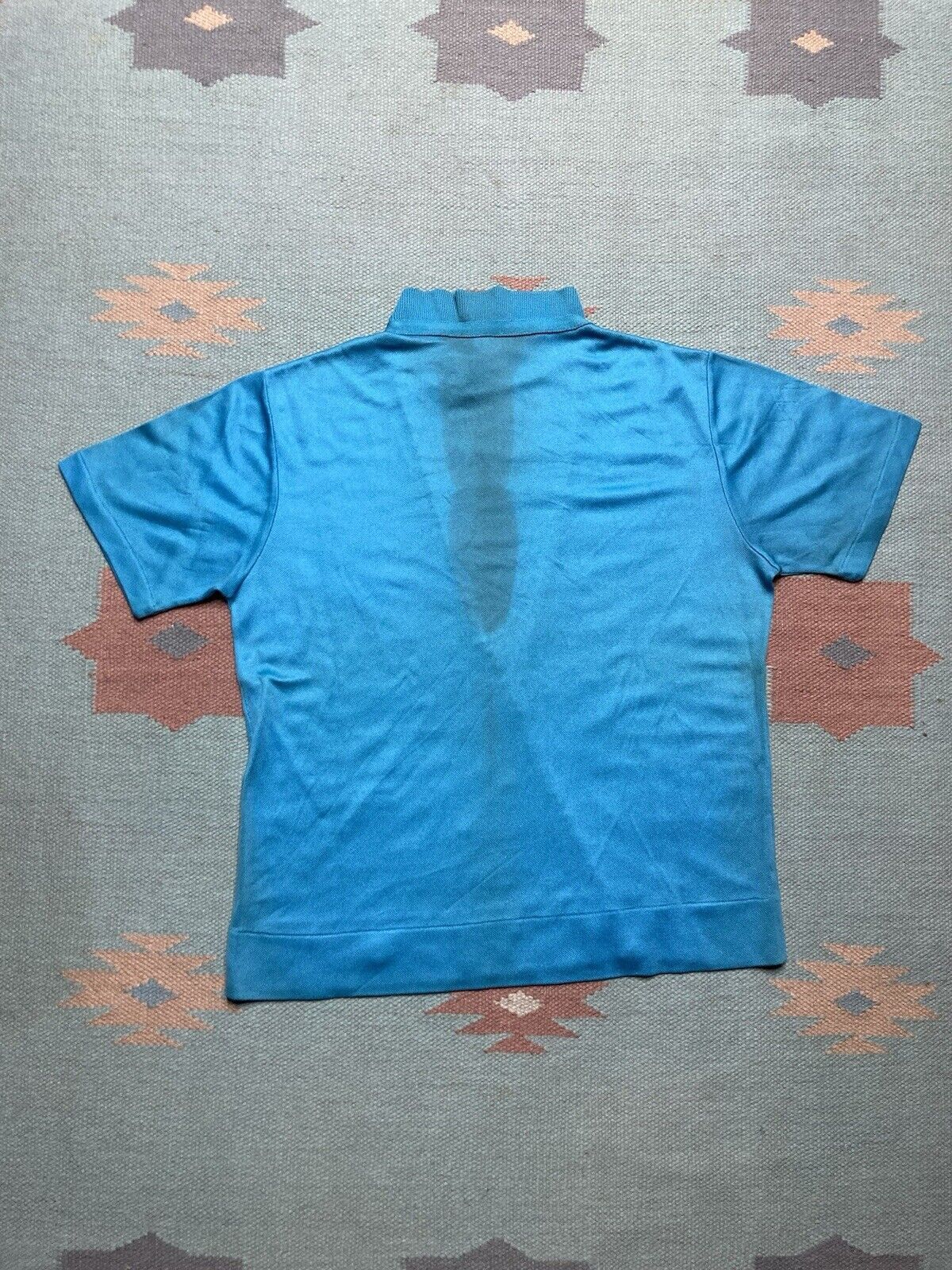 Vintage VTG 50s 60s shirt glen brae teal blue polyester nylon? Small Size US S / EU 44-46 / 1 - 4 Thumbnail