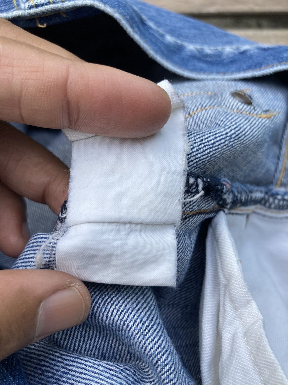 Yohji Yamamoto Yohji Yamamoto Blue Faded Hige Selvedge Denim Jeans Size US 32 / EU 48 - 13 Thumbnail