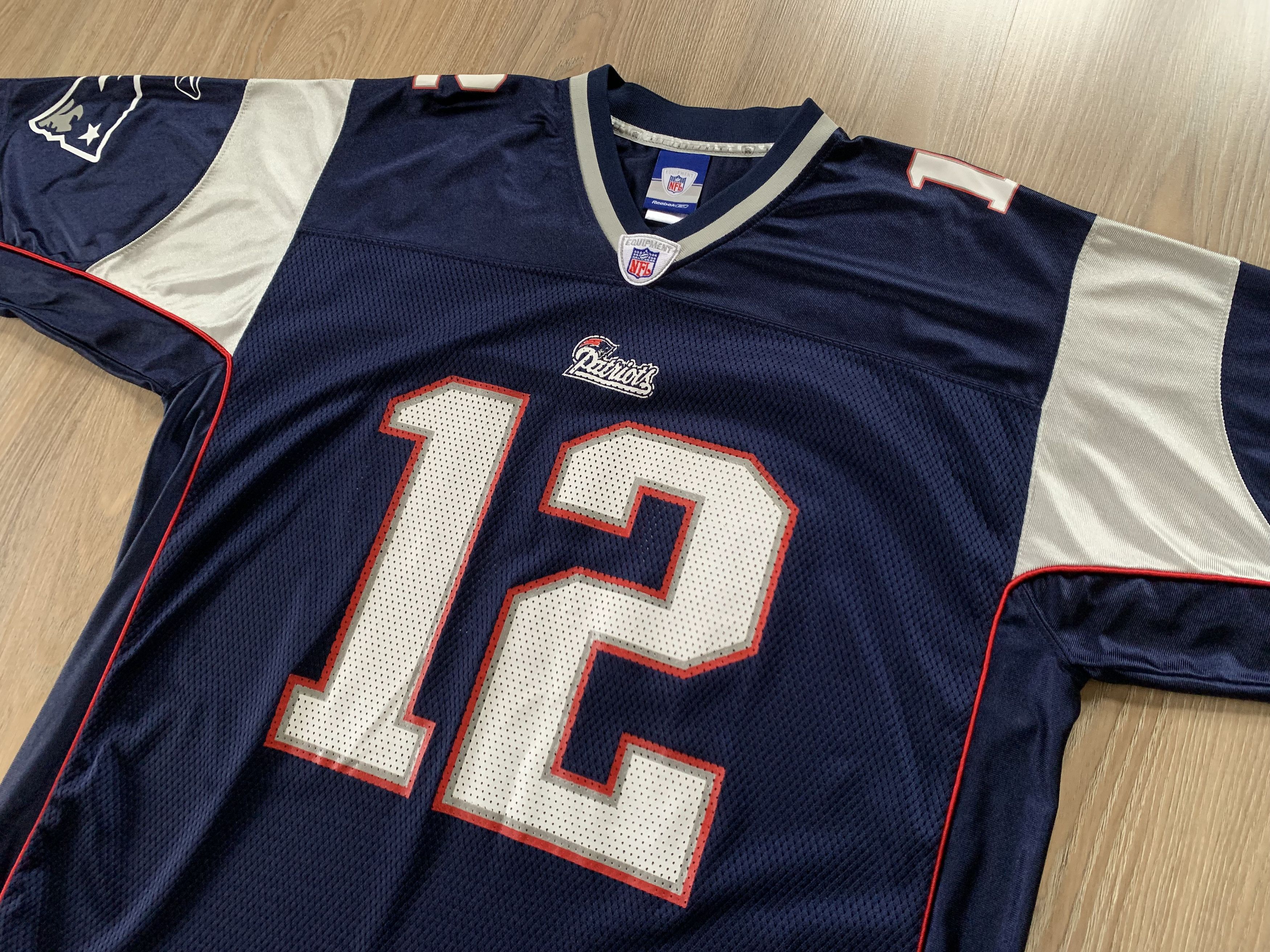 NFL × Reebok × Vintage Reebok NFL New England Patriots Tom Brady #12 Jersey Size US XL / EU 56 / 4 - 4 Thumbnail