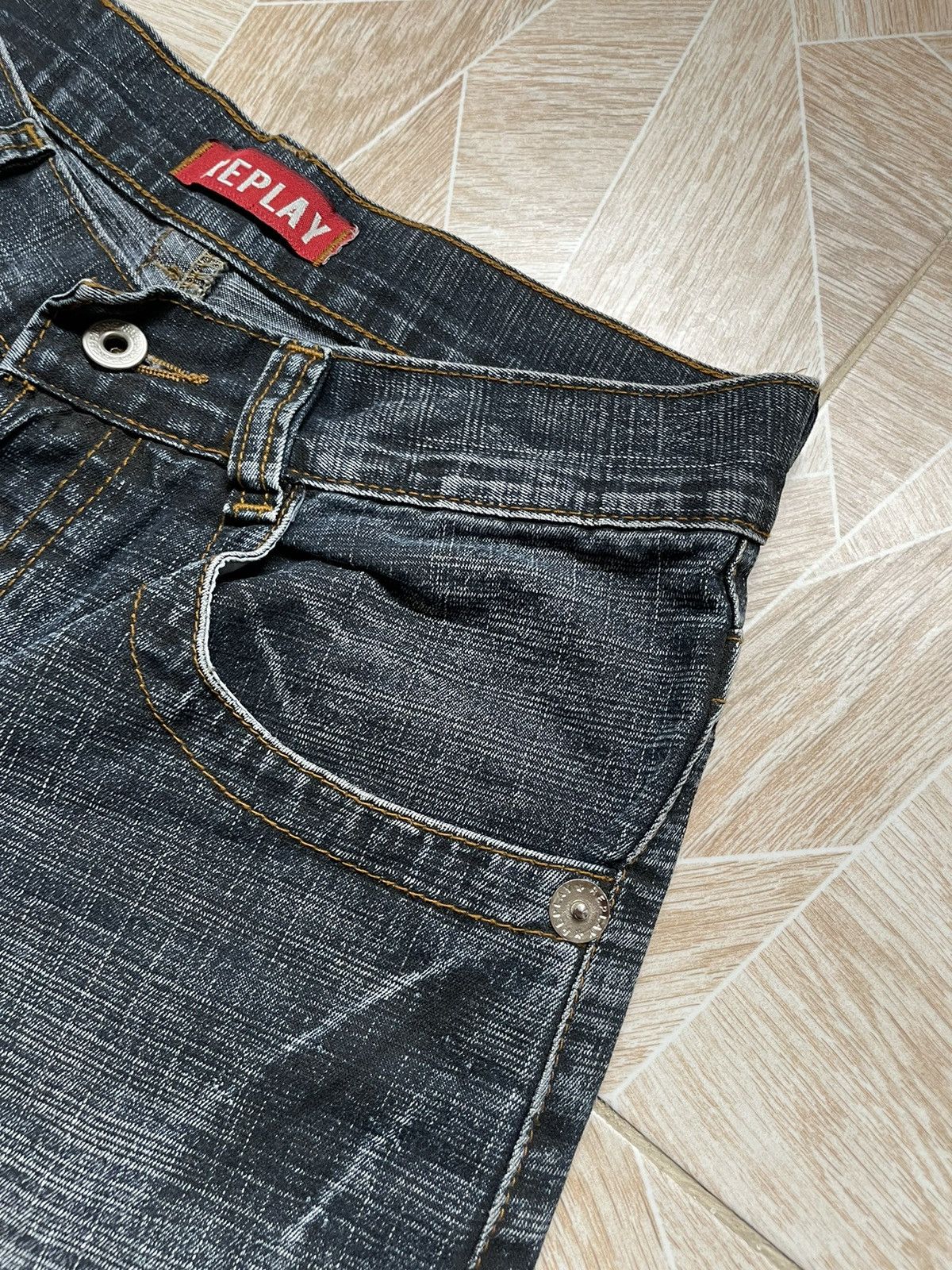 Japanese Brand × Replay × Vintage Y2K Archive Rare Italy Designers Vintage Replay Denim Jeans Size US 31 - 7 Thumbnail