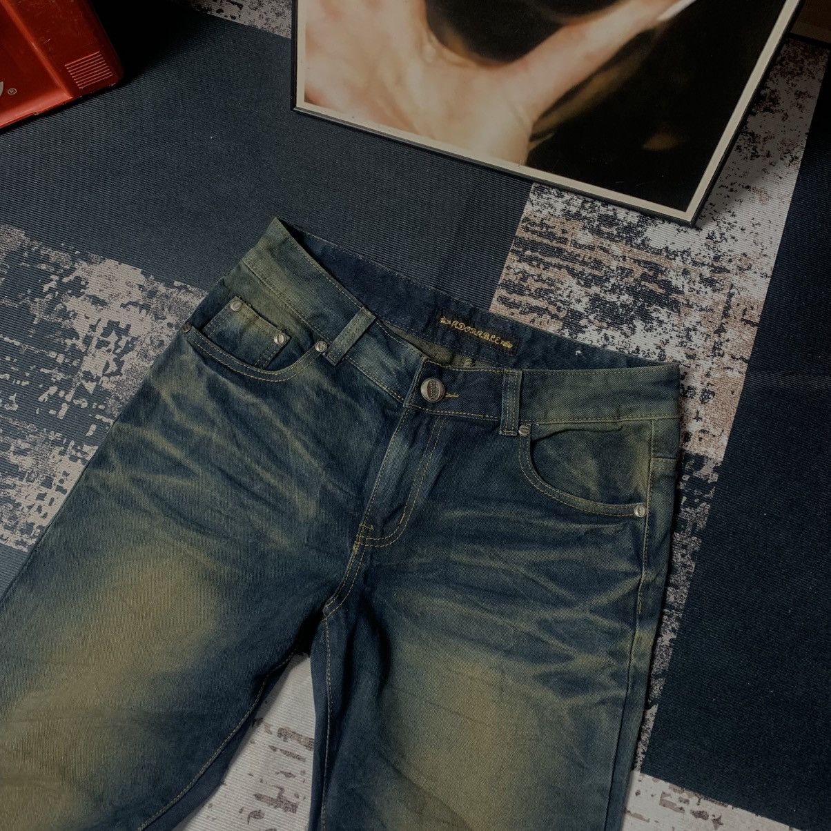 Japanese Brand Adorable Contrast Jeans Size US 32 / EU 48 - 8 Thumbnail