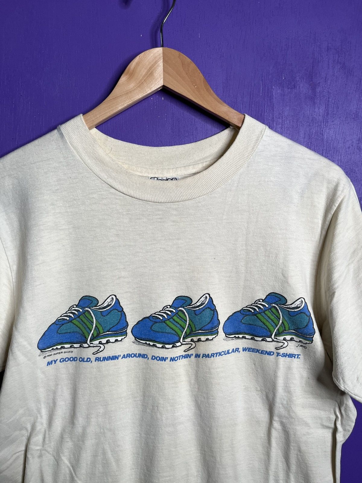 Vintage Vintage 1980 runnin around doin nothin weekend t-shirt Size US M / EU 48-50 / 2 - 3 Thumbnail