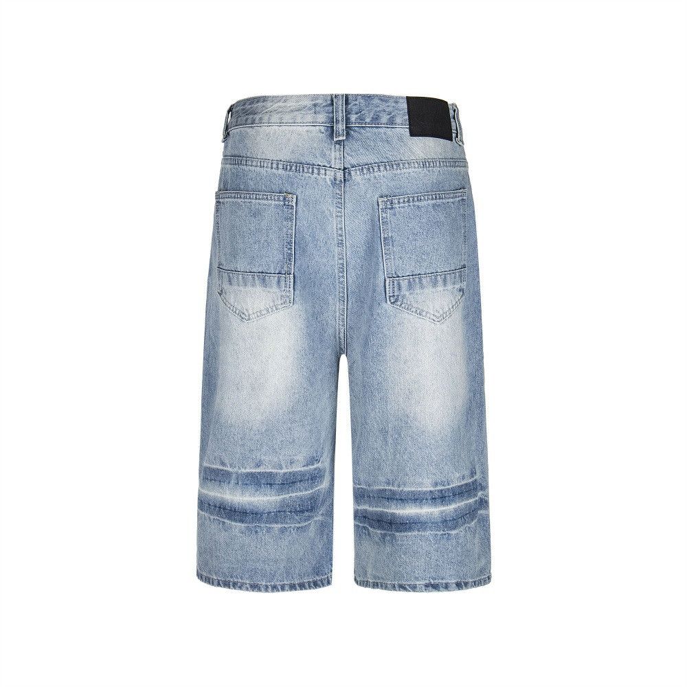 Japanese Brand × Jean Retro street gradient washed old punk denim shorts Size US 32 / EU 48 - 2 Thumbnail