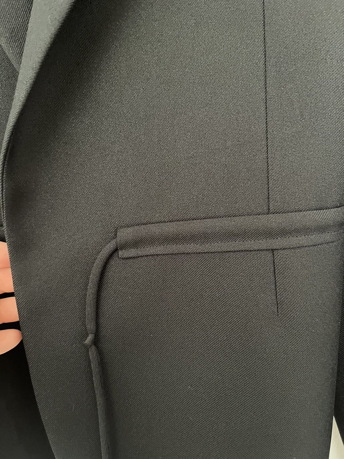 Random Identities Random Identities Black Drawstring Blazer / Suit jacket Size 52S - 4 Thumbnail