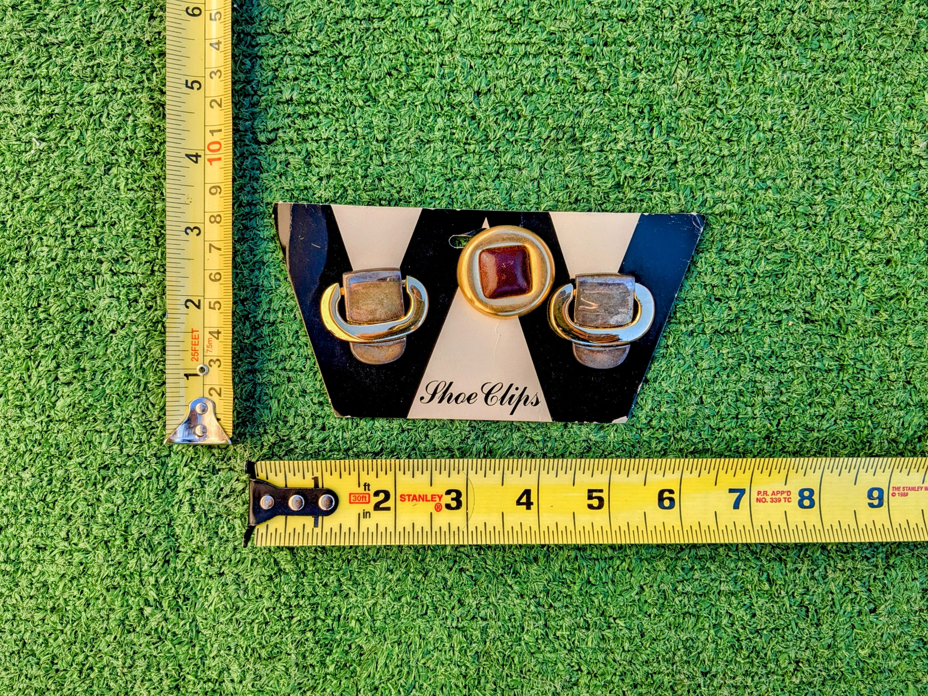 Vintage VTG Buckle Retro Design Shoe Clips Latique NYC-Original Set Size ONE SIZE - 2 Thumbnail