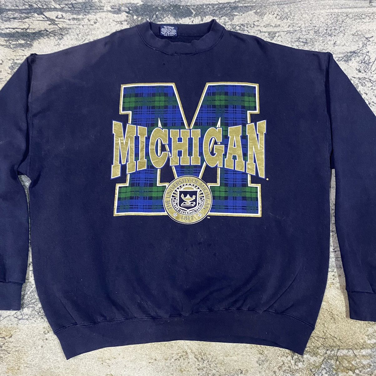 NBA × Vintage Vintage University Of Michigan Sweatshirt Jumper Size US XXL / EU 58 / 5 - 2 Thumbnail