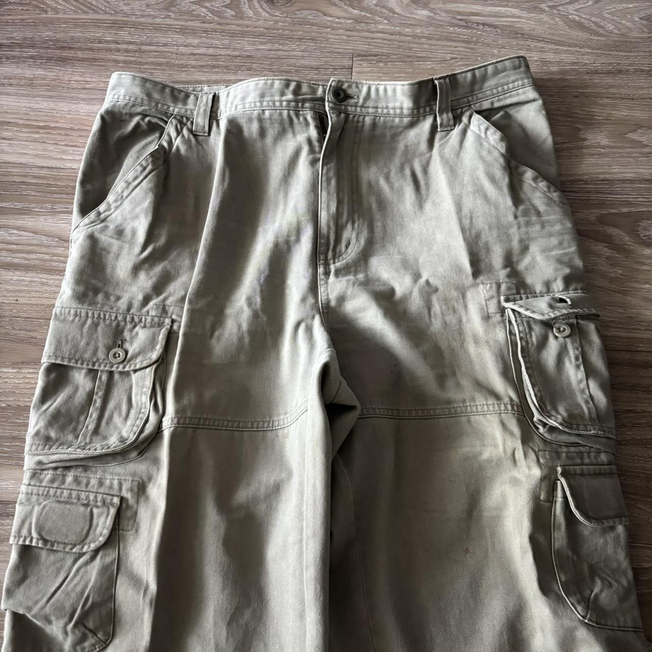Vintage Crazy Vintage Y2K/2000s Baggy Khaki Streetwear Skater Cargo Pants! 36x30 Size US 36 / EU 52 - 5 Thumbnail