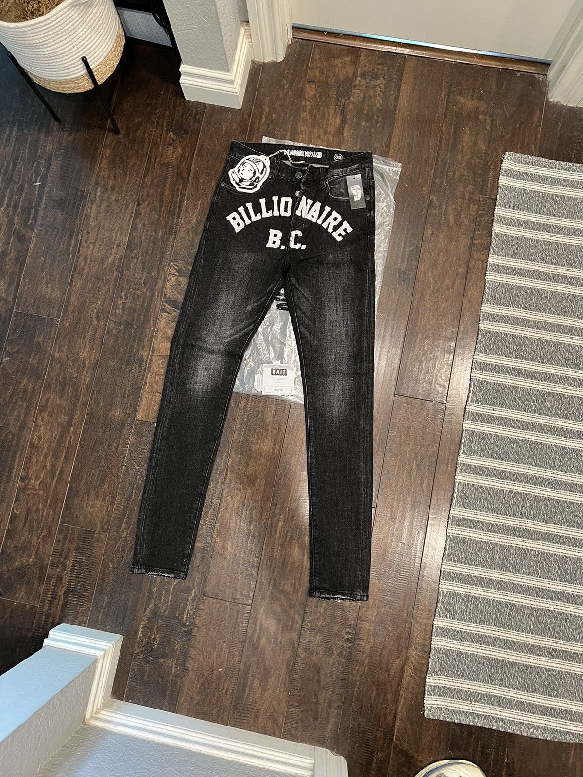 image of Billionaire Boys Club Slim Fit Nebulous Jeans in Black, Men's (Size 30)