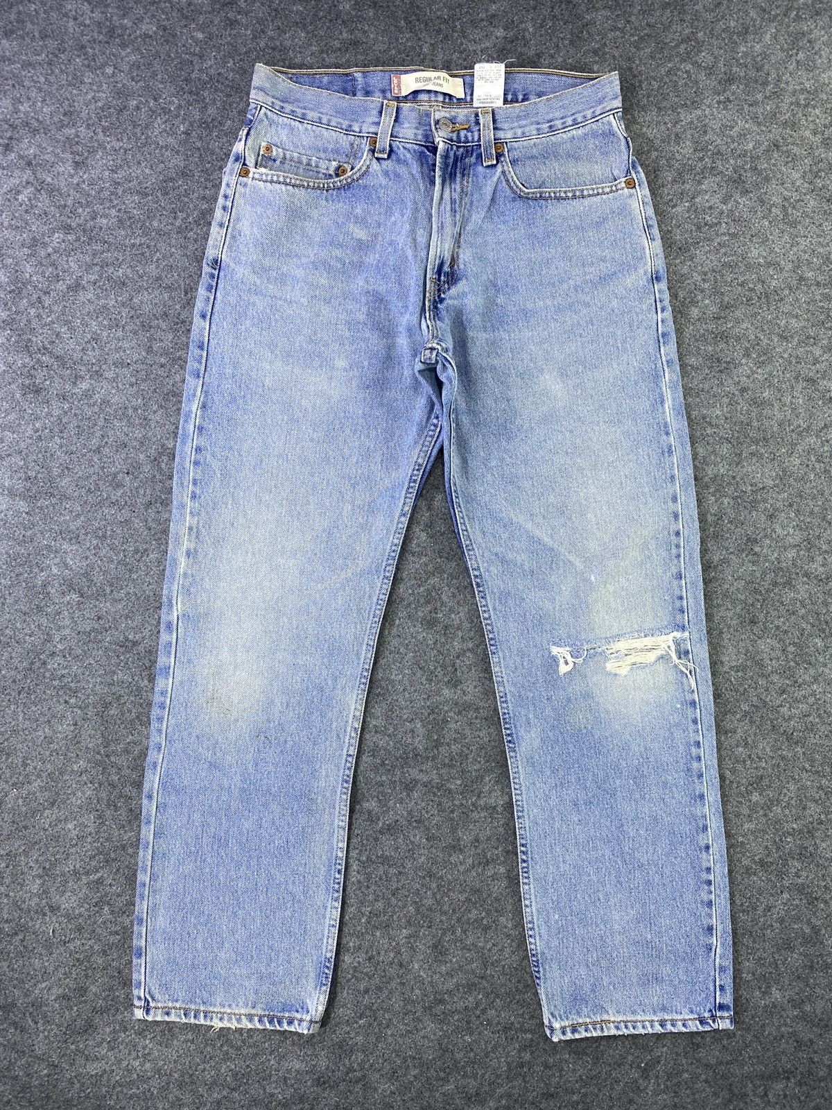 Jean × Levi's × Vintage VINTAGE LEVIS 505 DISTRESS BLUE WASH JEANS - J895 Size US 31 - 1 Thumbnail