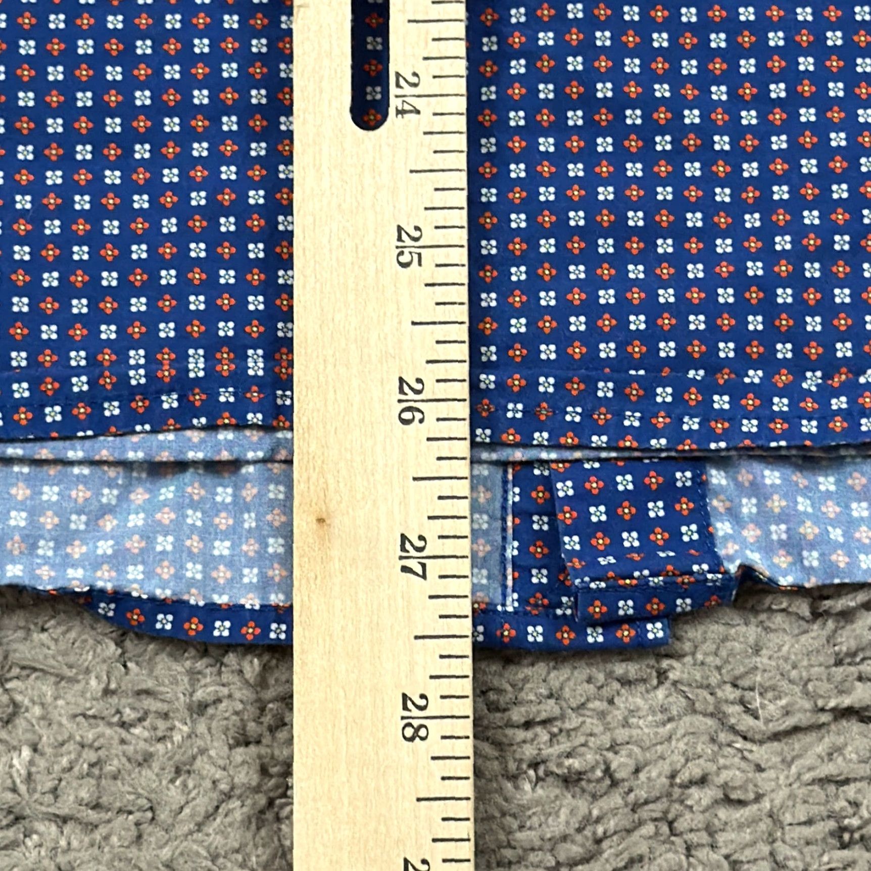 UNTUCKit UNTUCKit Shirt Mens M Blue Floral Button Up Long Sleeve Pockets Cotton Ruyilly Size US M / EU 48-50 / 2 - 7 Thumbnail